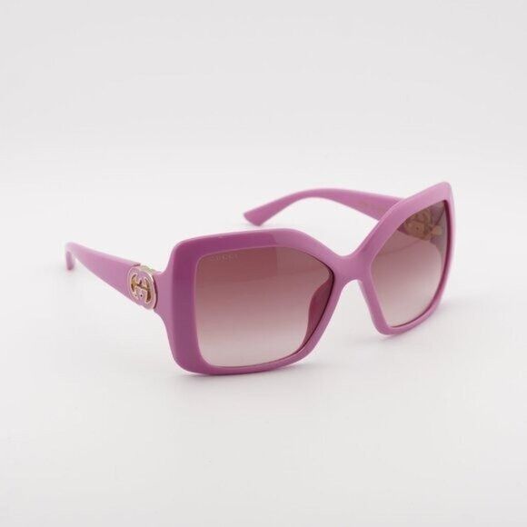 Gucci Gucci GG2015S 005 Sunglasses Pink Square Frame Size ONE SIZE - 1 Thumbnail