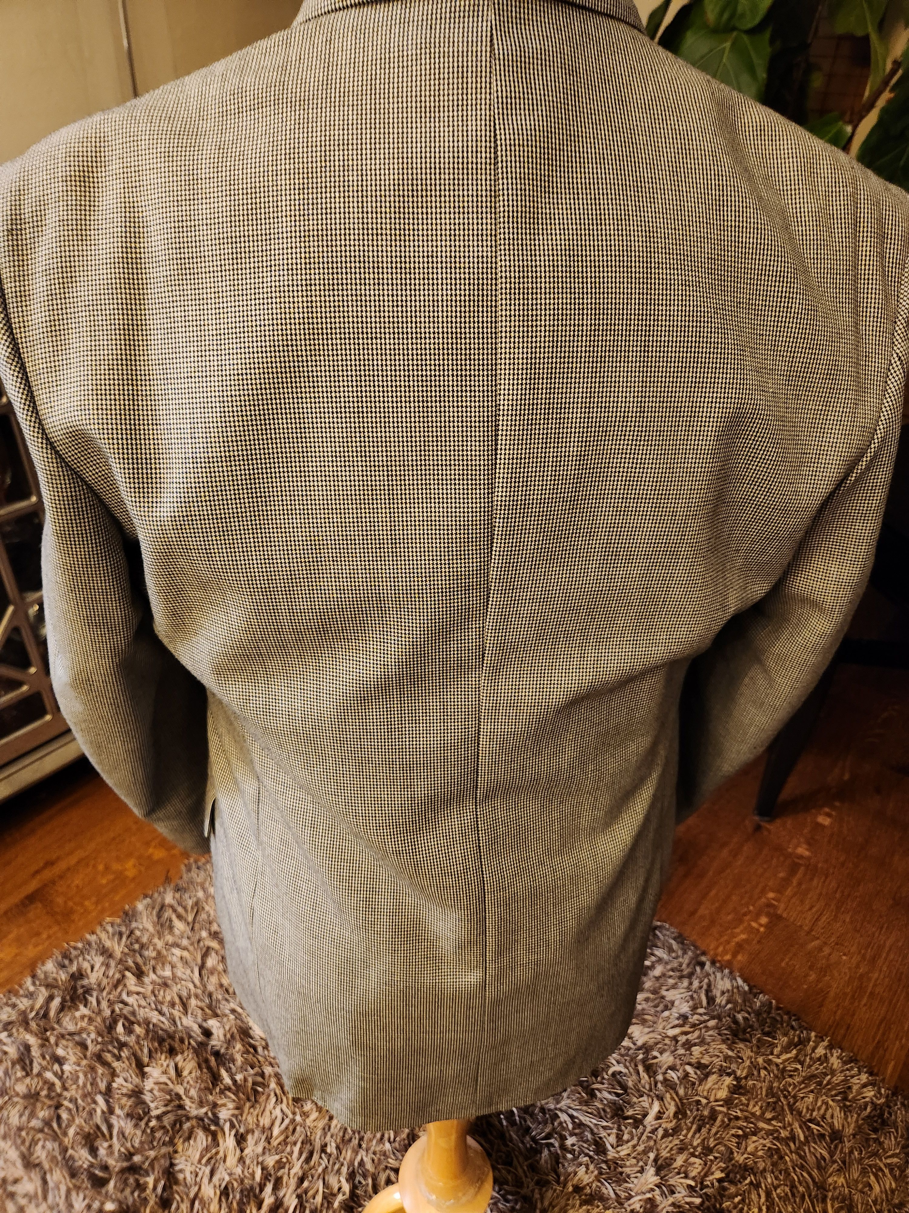 Other Vintage 90's Custom Tailored Houndstooth Double Breast Suit Size 44R - 3 Thumbnail