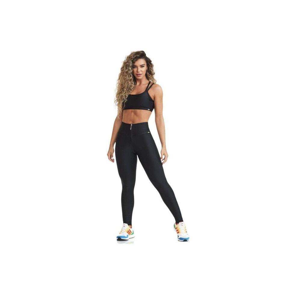 Other Classic Black Leggings with Front Zipper Compression s Large Size 29" - 1 Thumbnail