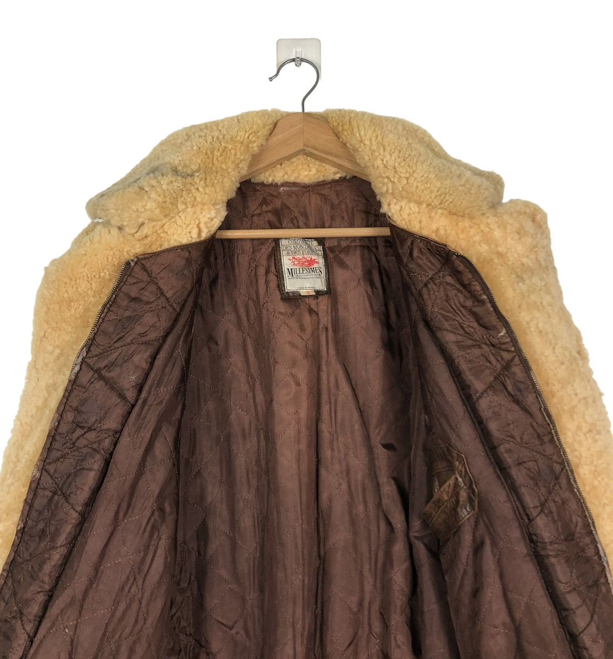 Marithe + Francois Girbaud 🔥VINTAGE 80’s BIKER LEATHER JACKET MILLESIMES SHERPA COLLAR Size US S / EU 44-46 / 1 - 16 Thumbnail