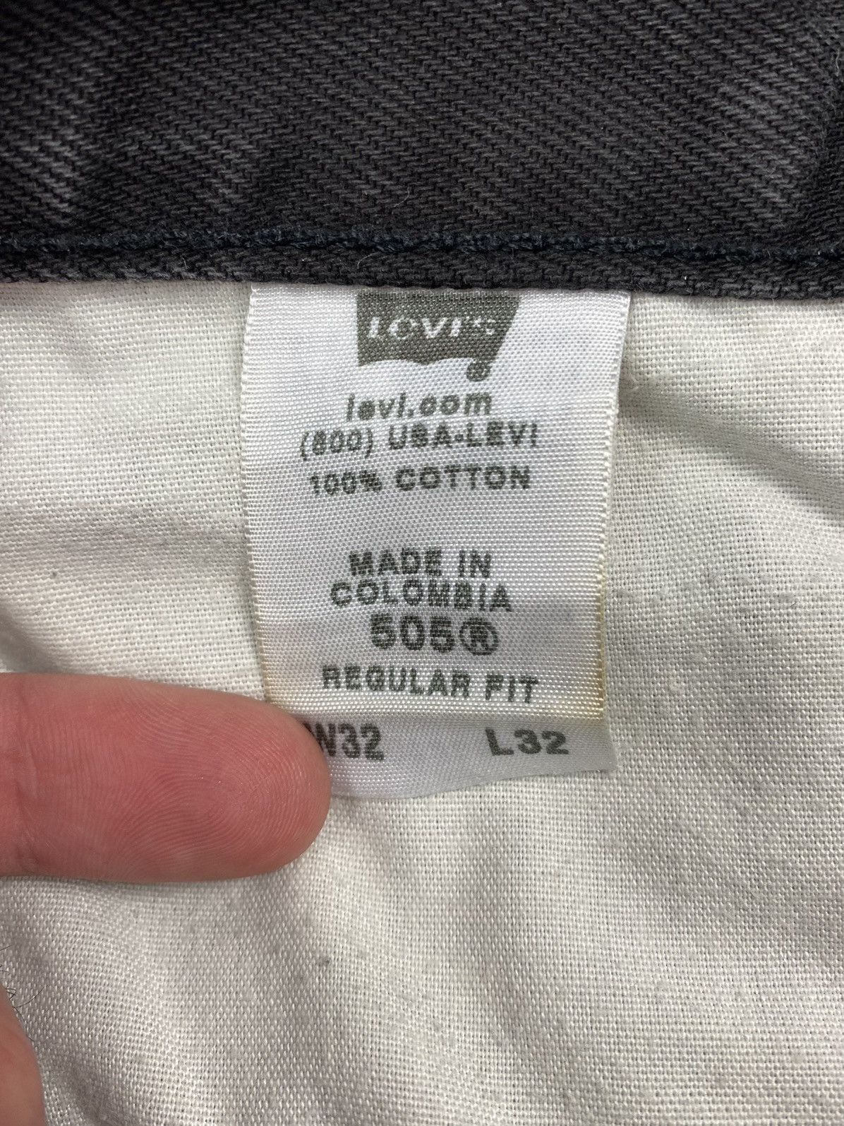 Levi's 2000’s Vintage Levi’s 505 Washed Black Denim Pants 32X32 Size US 32 / EU 48 - 11 Thumbnail