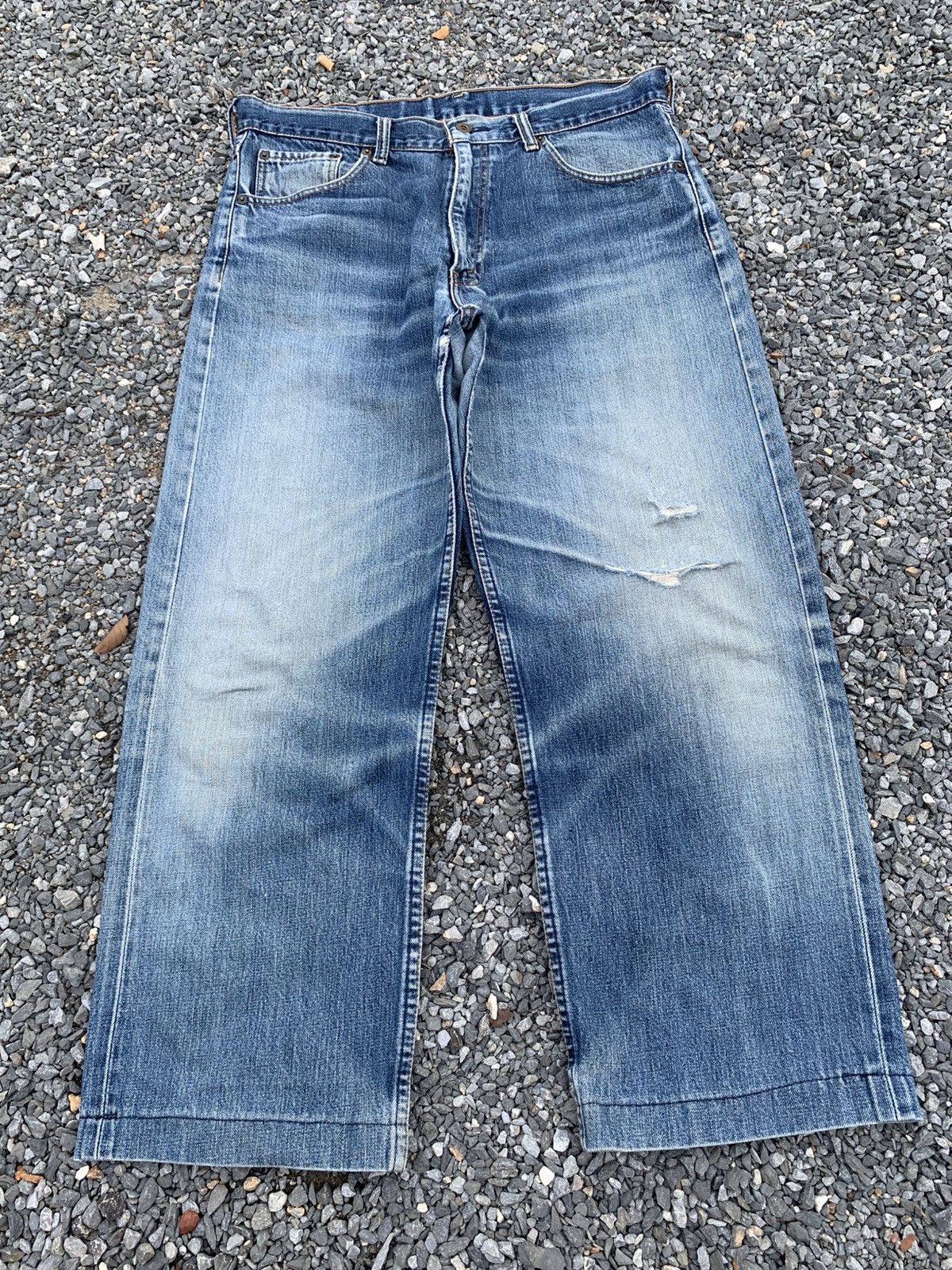 Kapital VINTAGE LEVI'S 503 SELVEDGE FADED LOOSE DSITRESSED DENIM Size US 36 / EU 52 - 3 Thumbnail