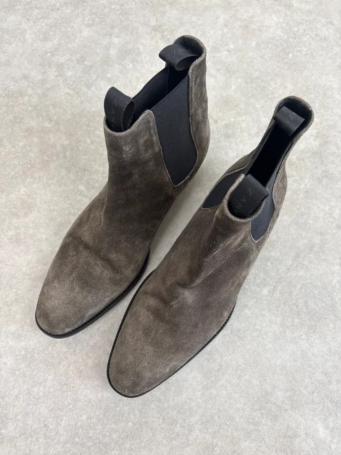 Giuseppe Zanotti Giuseppe Zanotti Tern Suede Leather Chelsea Boots Size US 11 / EU 44 - 5 Thumbnail