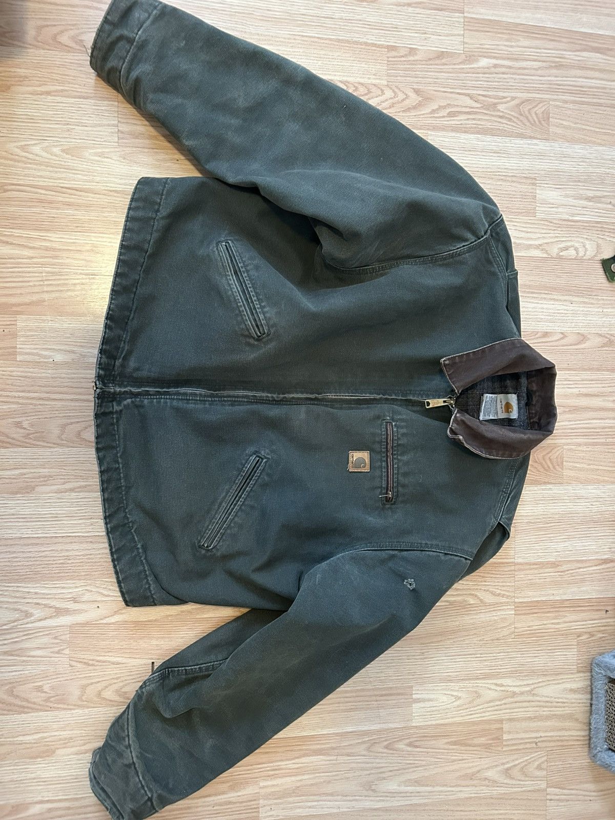 Carhartt × Vintage Carhart jacket, J97 MOS, faded green moss, 2XL Size US XXL / EU 58 / 5 - 2 Thumbnail