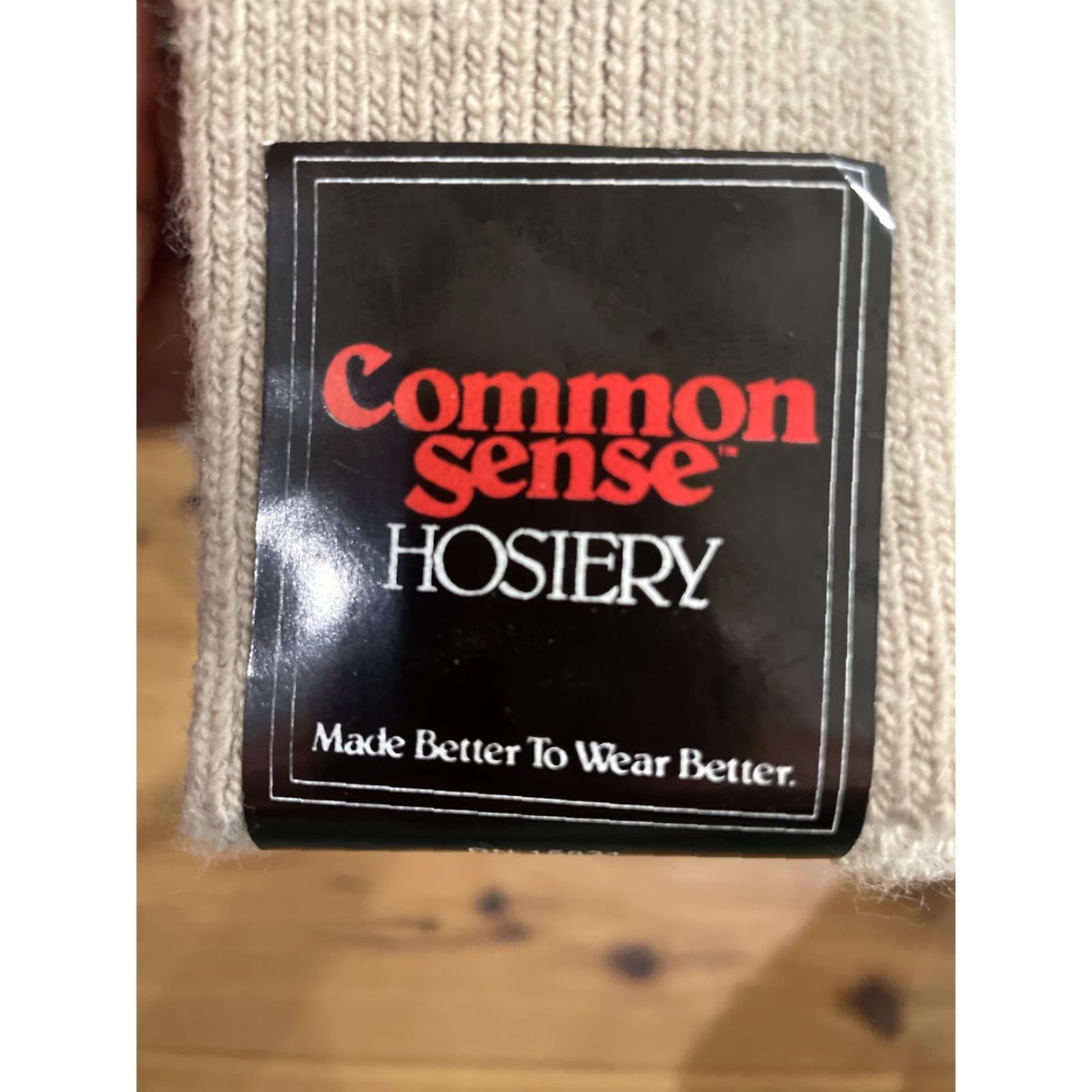 Vintage NEW Common Sense Hosiery Beige Dress Socks Mens Size 10-13 Mid Calf Casual American Size ONE SIZE - 6 Thumbnail