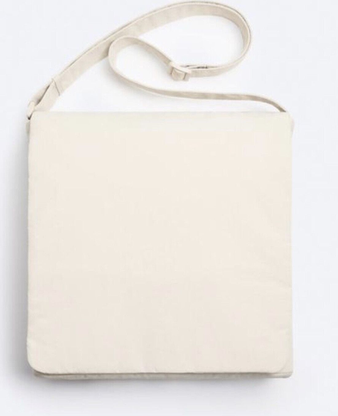 Zara Zara XL NYLON FLAP CROSSBODY BAG IVORY M Size ONE SIZE - 3 Thumbnail