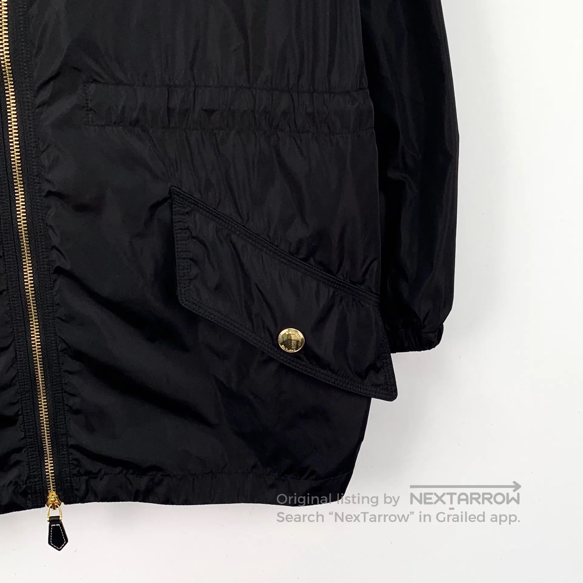 Burberry Burberry Black Hooded Drawstring Zip Long Sleeve Jacket| Size XXS / US 00 / IT 34 - 4 Thumbnail