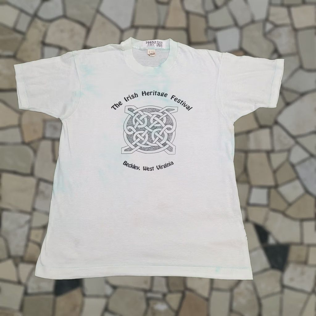 Vintage VINTAGE Irish Festival Shirt Blue Heritage M Medium 80s Logo Graphic Tee Mens Size US M / EU 48-50 / 2 - 1 Thumbnail