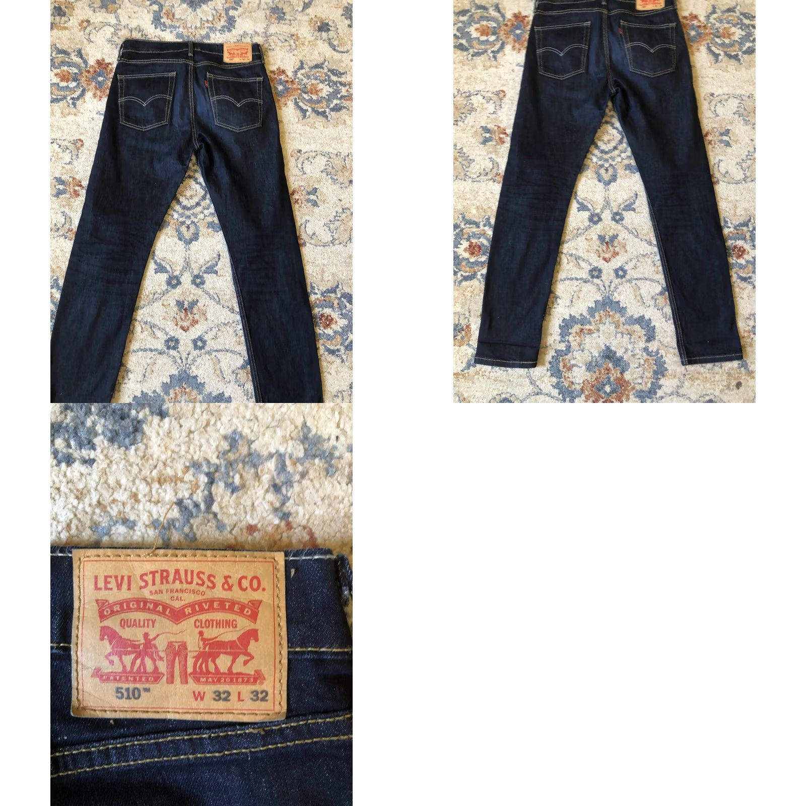 Levi's Levi's 510 Super Skinny Jeans Mens 32x32 Dark Wash Vintage Denim Blue 5-Pocket Zipper Button Mid Rise Regular Fit Comfort Slimming Size US 32 / EU 48 - 8 Thumbnail