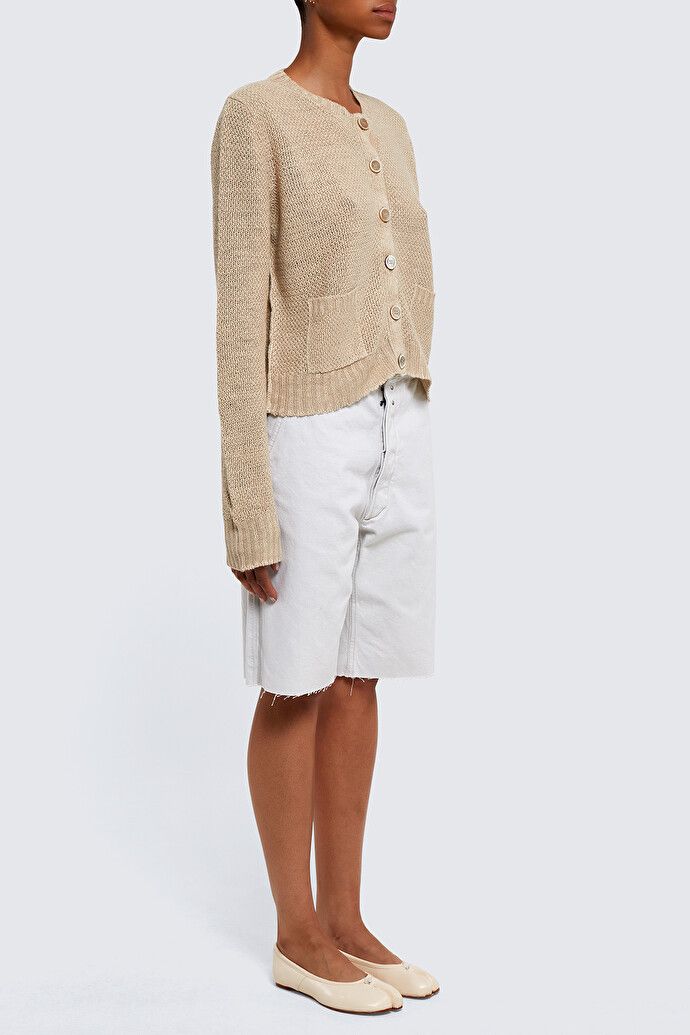 Maison Margiela o1y0625 Cardigan in Beige Size S / US 4 / IT 40 - 2 Thumbnail