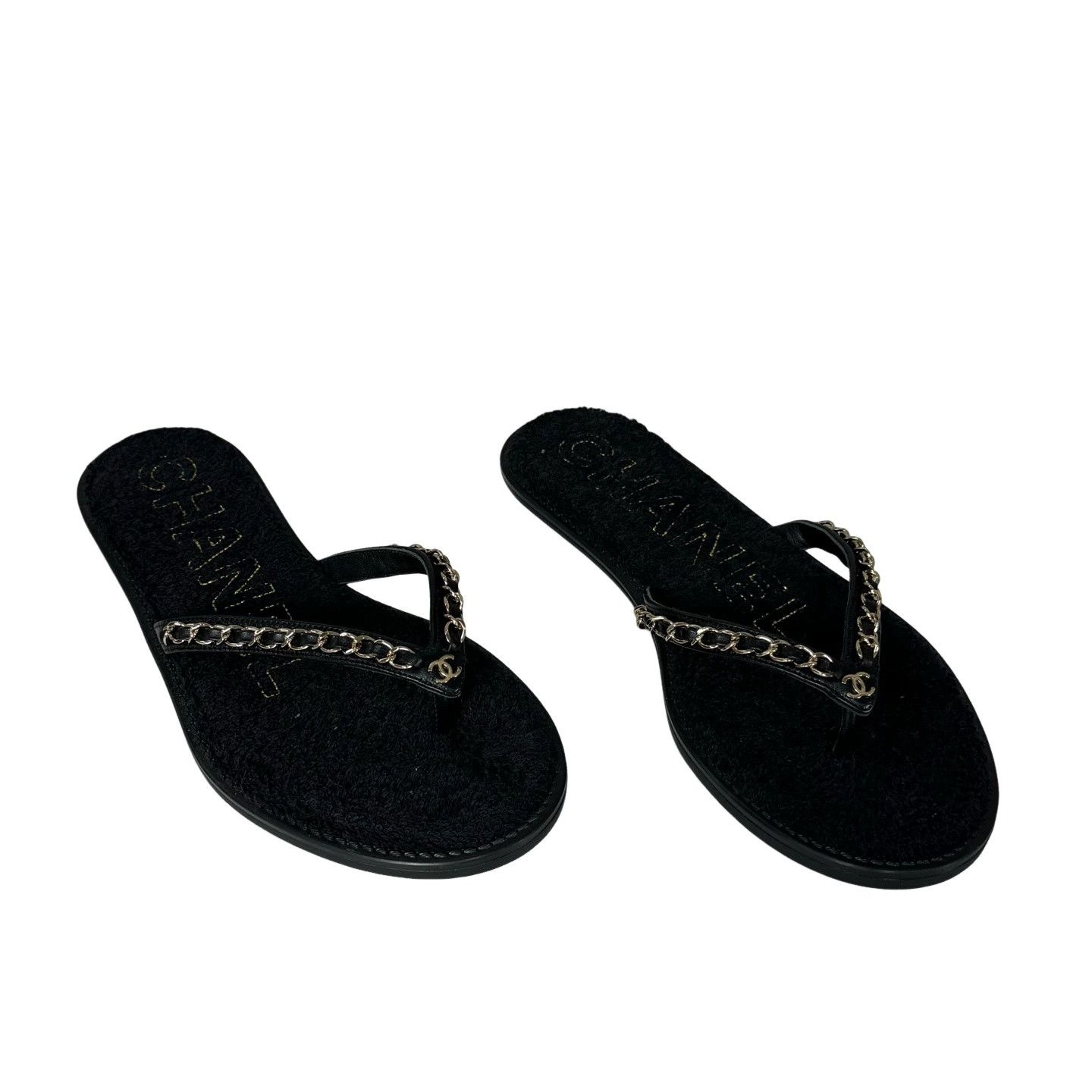 Chanel Chanel Chain Detail Thong Sandals Size 39 Size US 9 / IT 39 - 1 Thumbnail