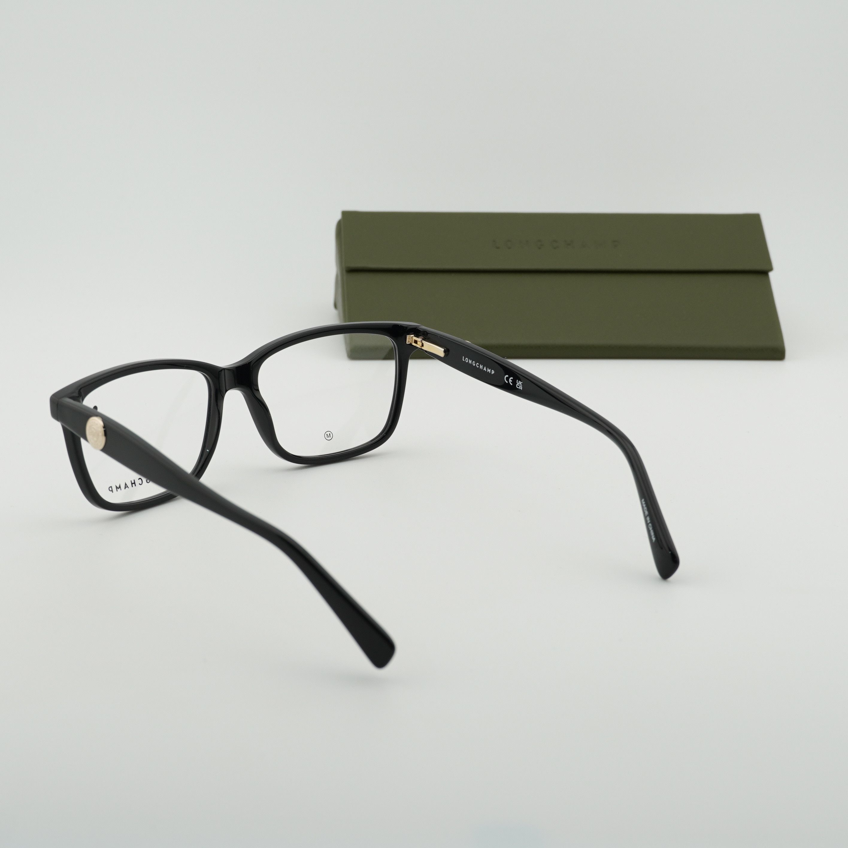 Longchamp Longchamp LO2716 001 Eyeglasses Black 54mm Rectangle Frame Size ONE SIZE - 4 Thumbnail