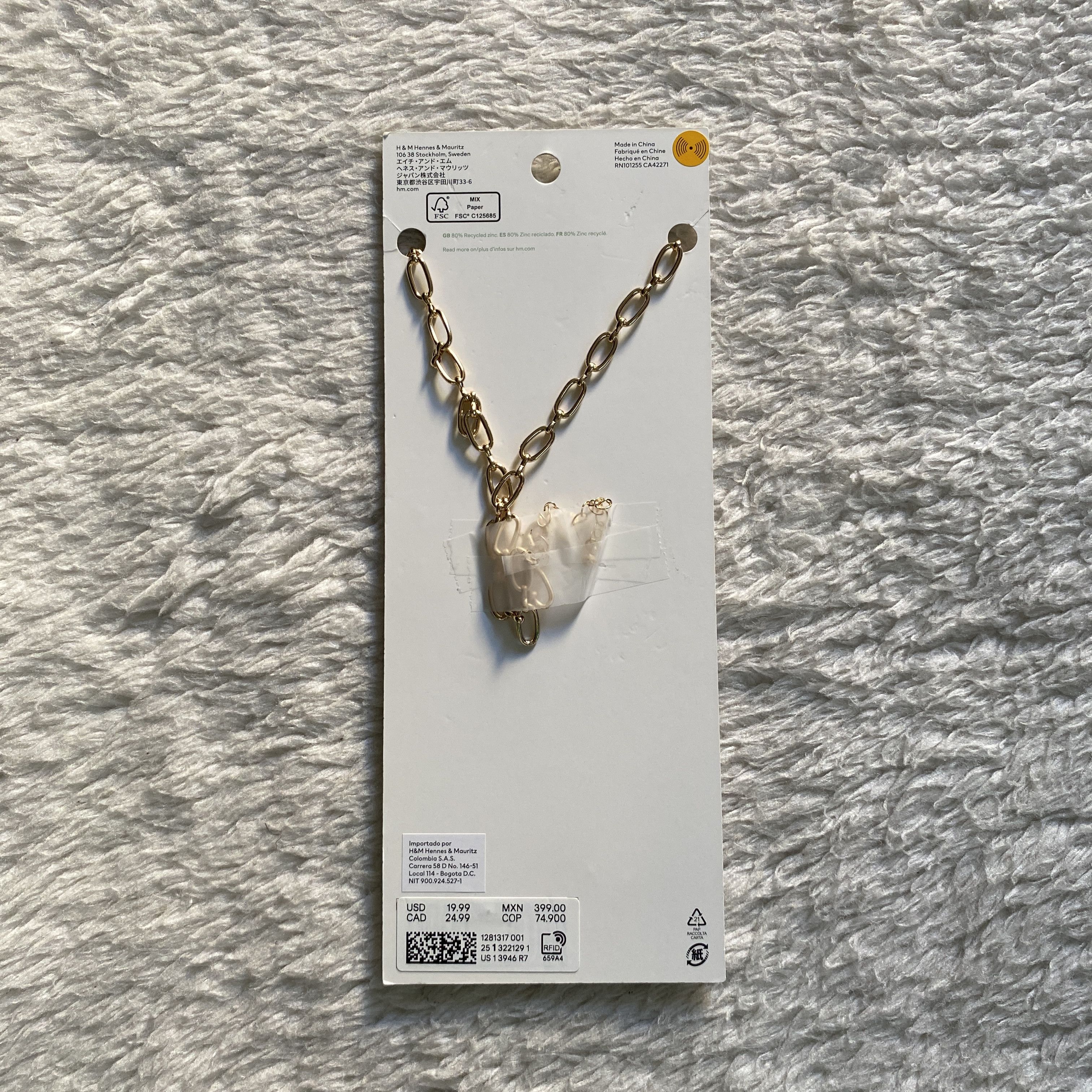 H&M H&M Gold Paperclip Chain Necklace Size ONE SIZE - 6 Thumbnail