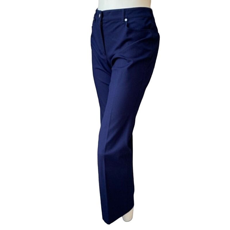 Escada ESCADA Navy Blue Straight Leg Stretch Trousers Pants 42 Size 28" / US 6 / IT 42 - 5 Thumbnail