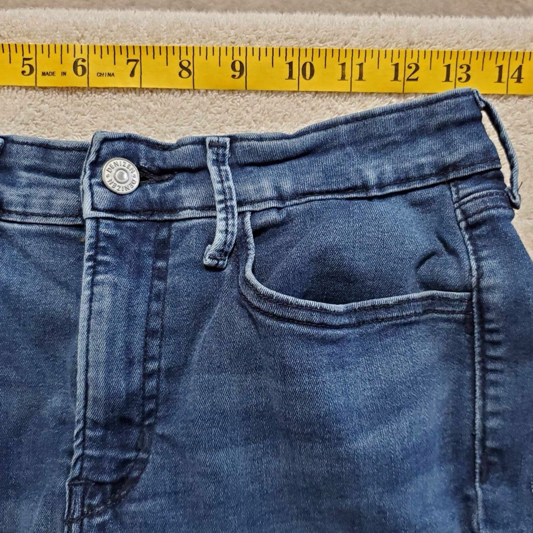 Denizen Levis Denizen Jeans Womens 12W-31 High Rise Super Skinny Blue Denim 26 X 27 Size 34" / US 12 / IT 48 - 5 Thumbnail
