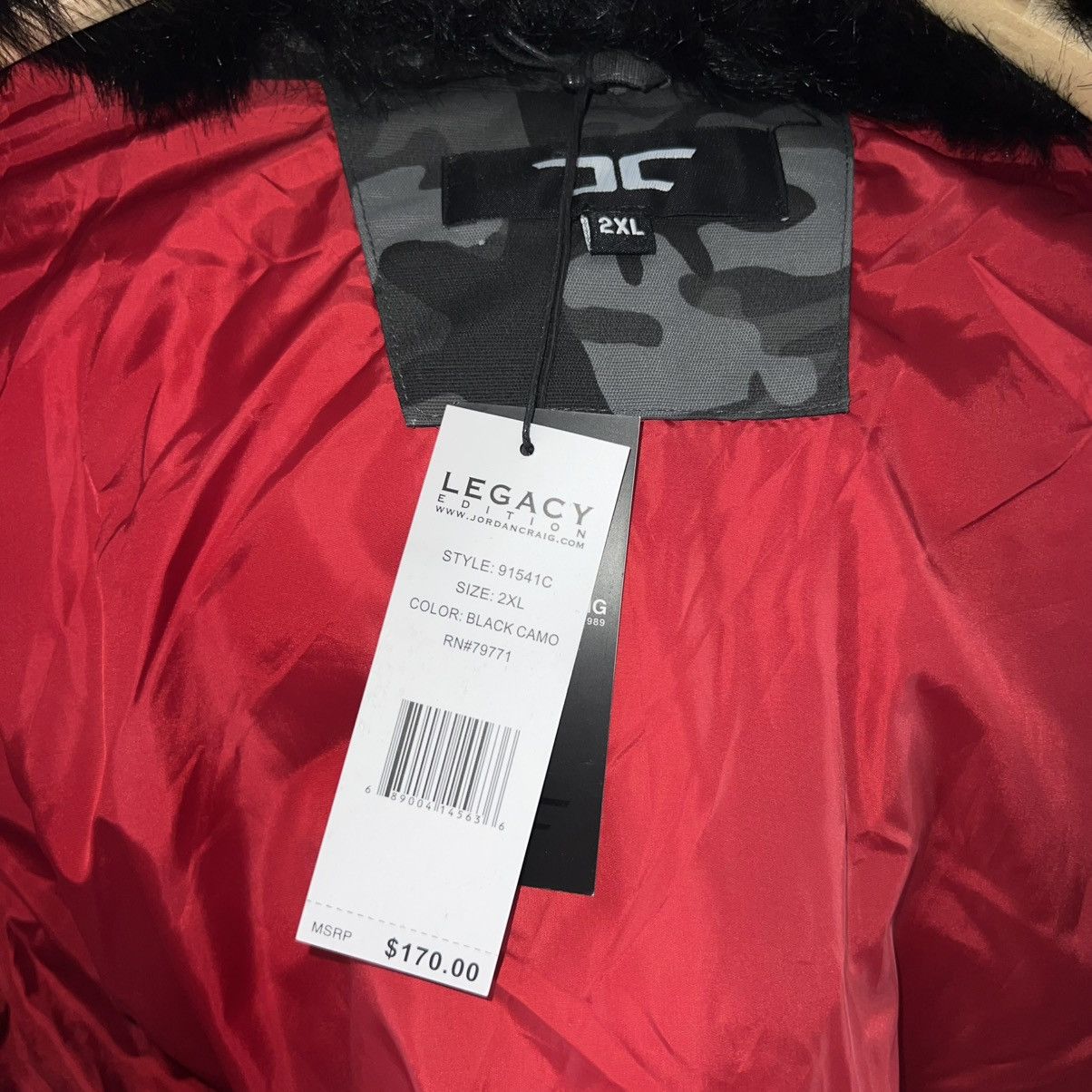 Jordan Craig JORDAN CRAIG HOLLIS HOODED BOMBER LEGACY EDITION FUR JACKET Size US XXL / EU 58 / 5 - 14 Thumbnail