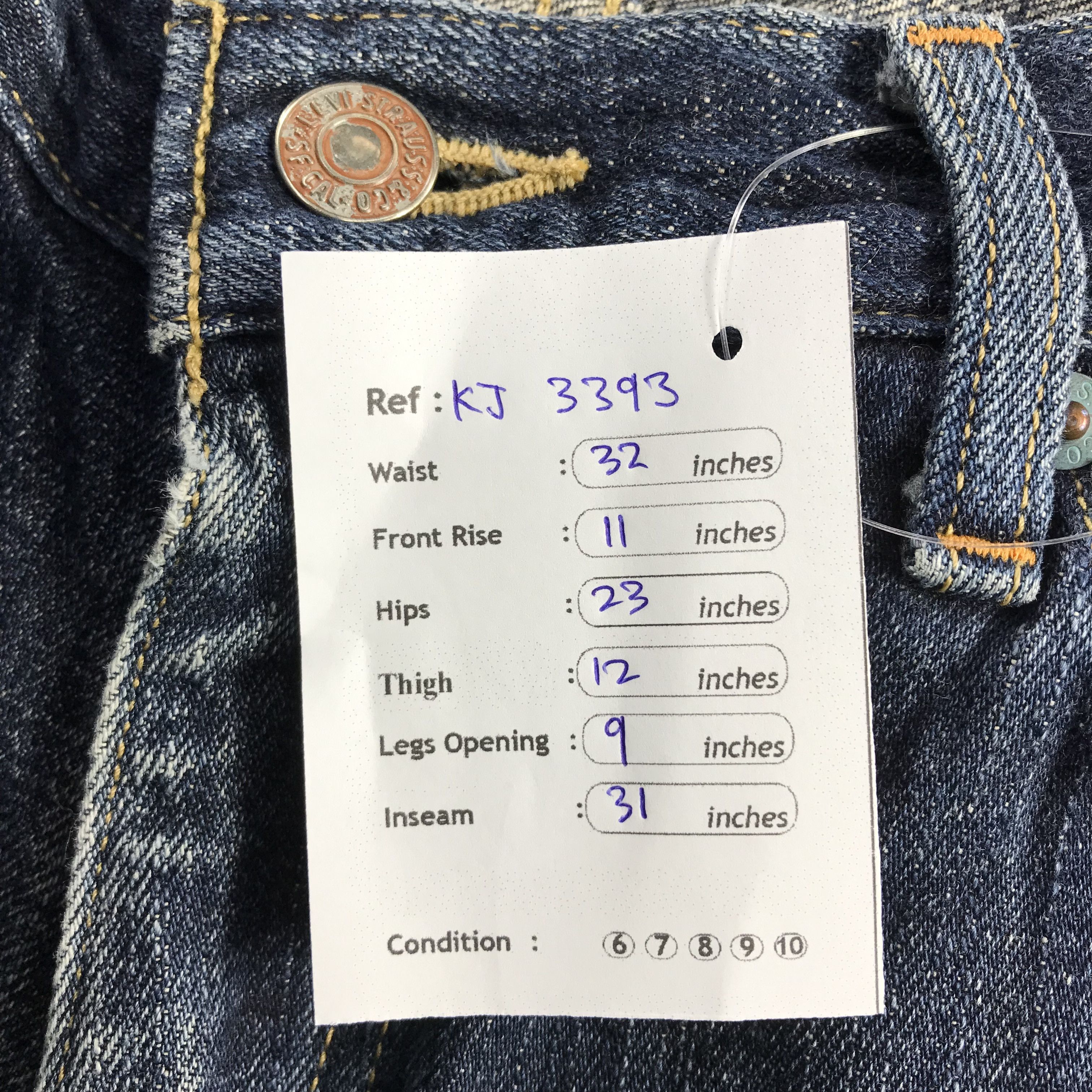 Levi's Vintage Levis 553 Jeans Faded Blue Denim KJ3393 Size US 31 - 16 Thumbnail