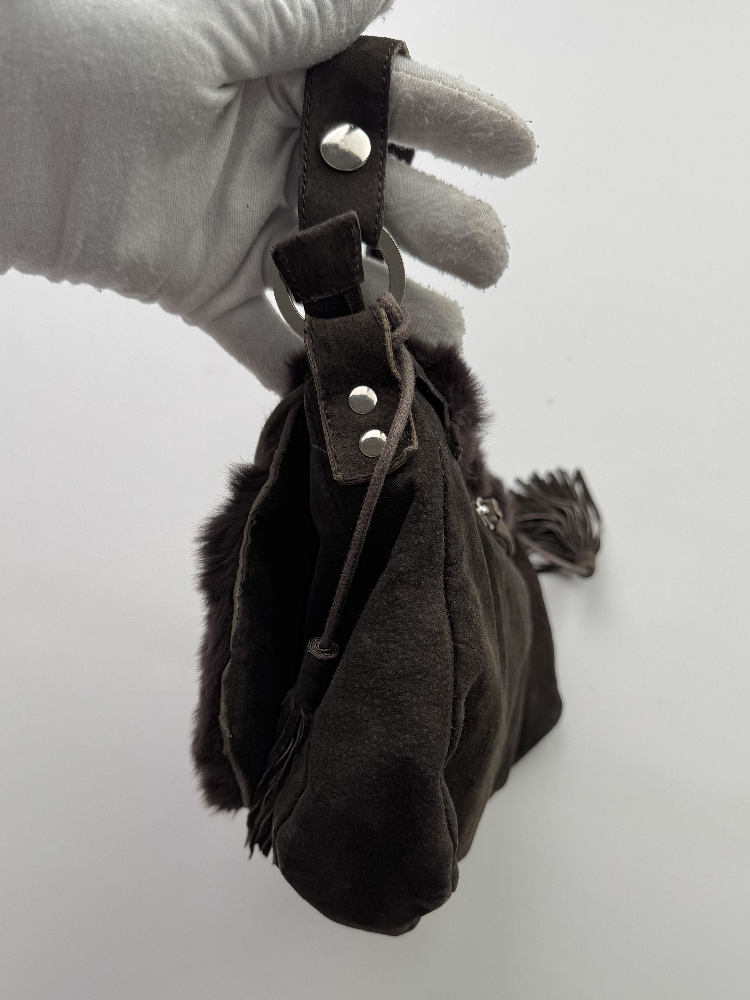 Hysteric Glamour Vintage Suede/Real Fur Handle Bag B669(V460)E2 Size ONE SIZE - 9 Thumbnail