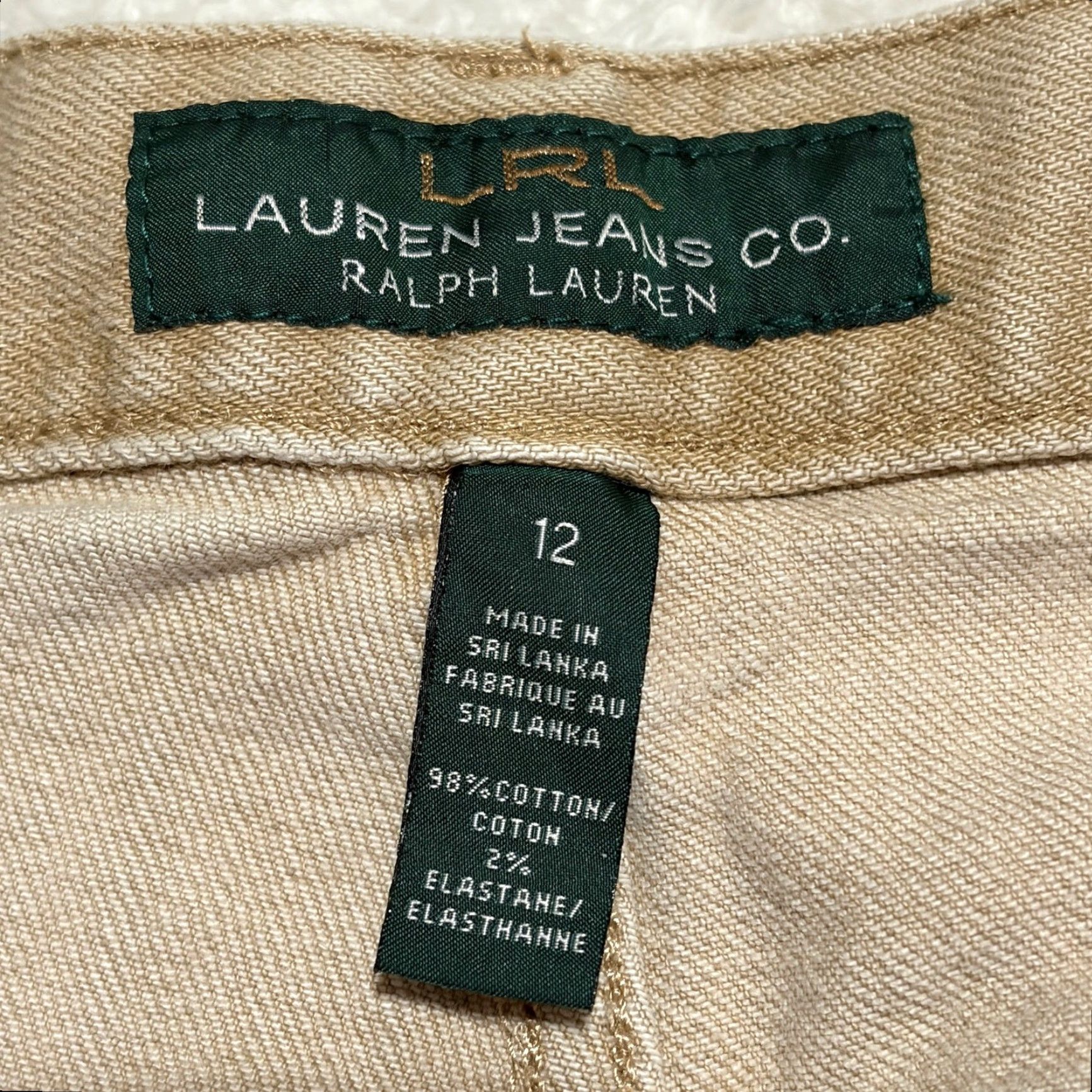 Ralph Lauren Ralph Lauren Pants Womens 12 Tan Beige Stretch Knee Patch Riding Equestrian Chino Straight Leg 31in Inseam Size 34" / US 12 / IT 48 - 3 Thumbnail