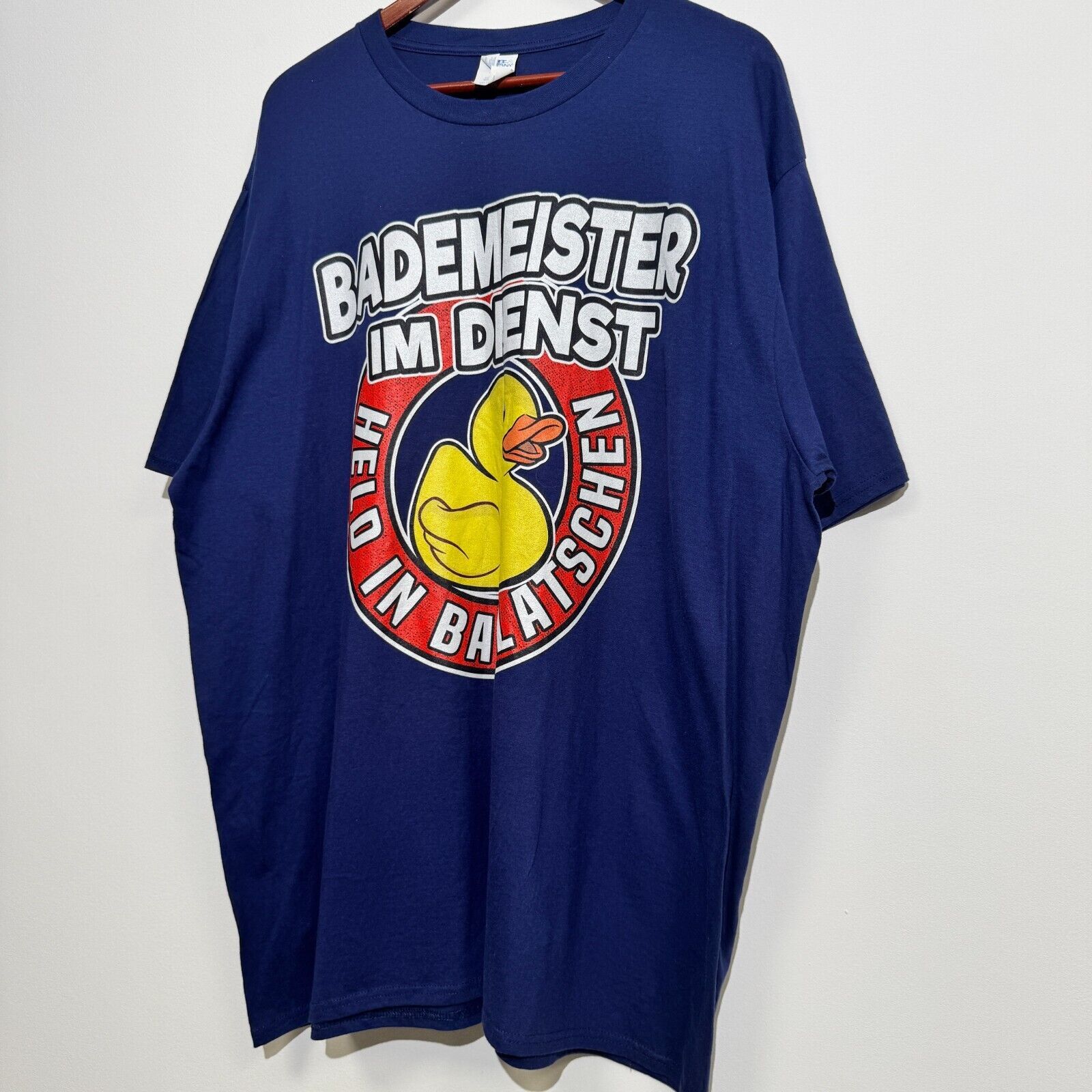 Vintage Vintage Unisex Navy Blue Cotton T-Shirt Size XXXL 90s Size US M / EU 48-50 / 2 - 3 Thumbnail