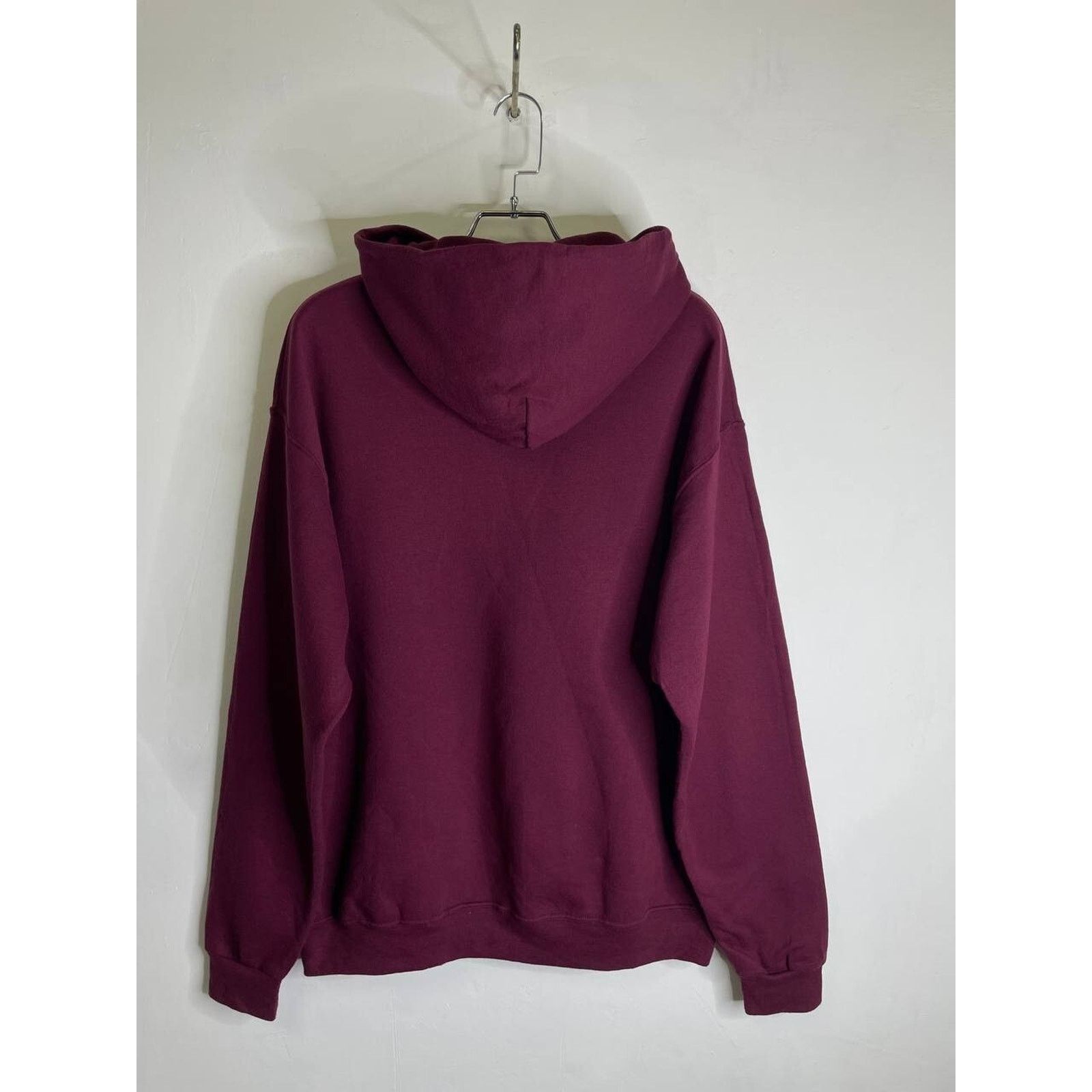 Jerzees Vintage Metrolina Maroon Hoodie L USA College Style Pullover Size US L / EU 52-54 / 3 - 6 Thumbnail