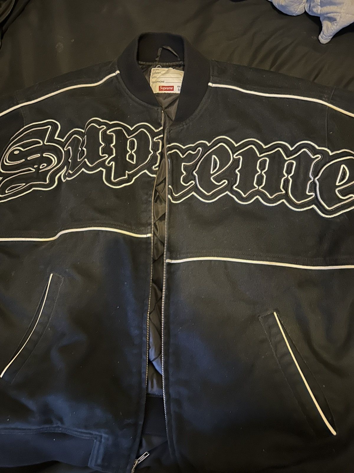 Supreme Twill Old English Varsity Jacket Outerwear