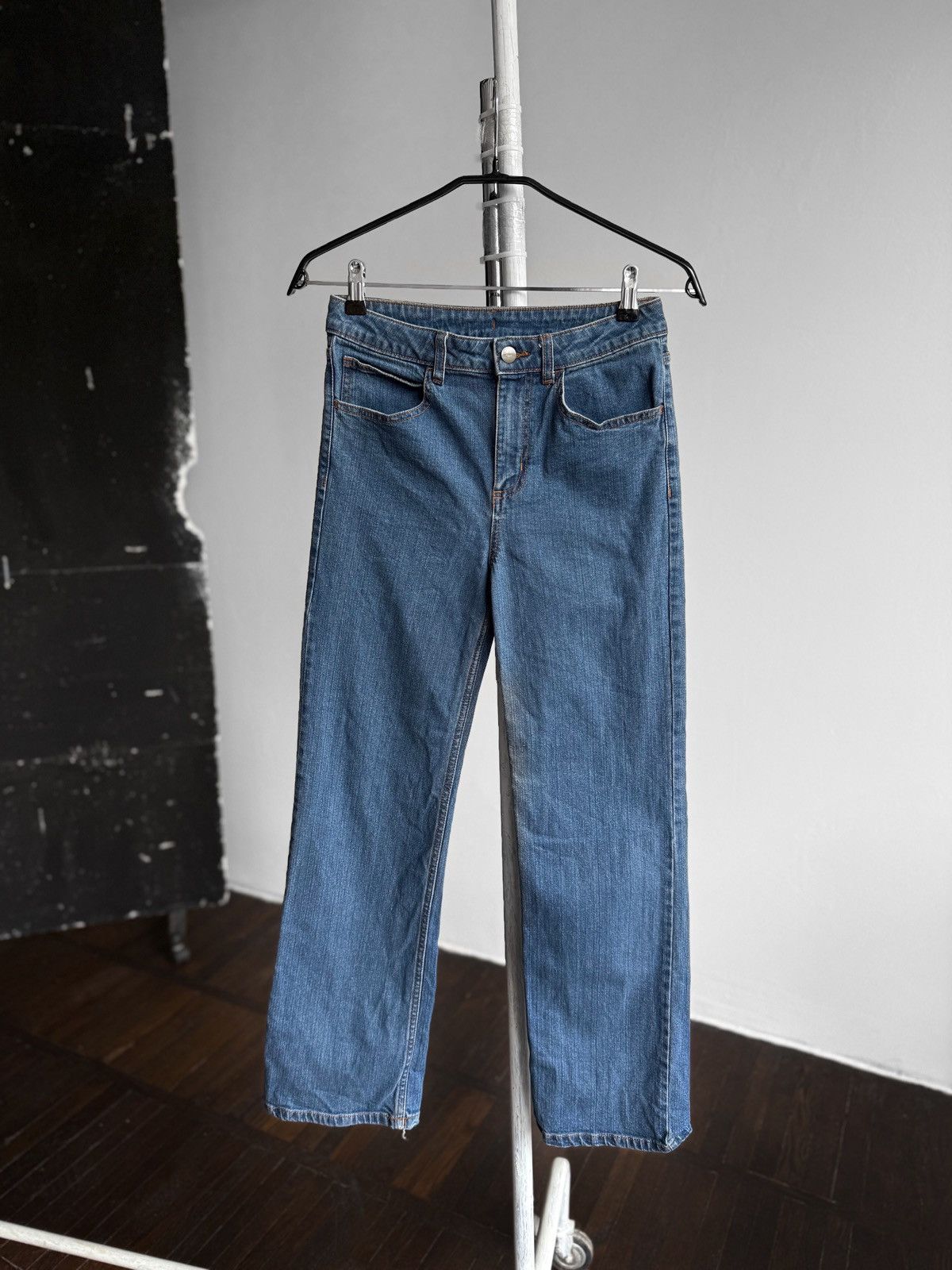 Carhartt Carhartt Womens Blue Straight Leg Jeans Mid Rise Zip Closure Size 27" / US 4 / IT 40 - 2 Thumbnail