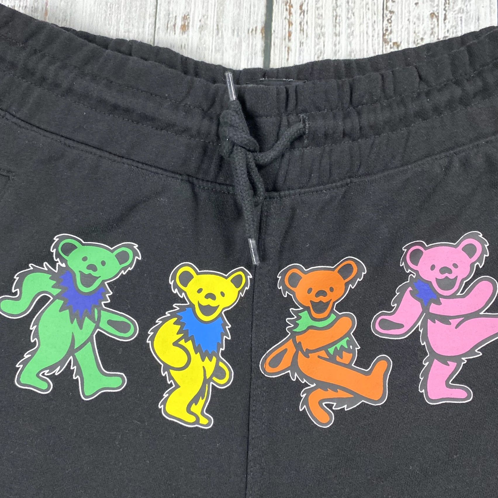 H&M H&M x Grateful Dead Sweat Shorts Black Bear Graphic Mens Small Size US 29 - 3 Thumbnail
