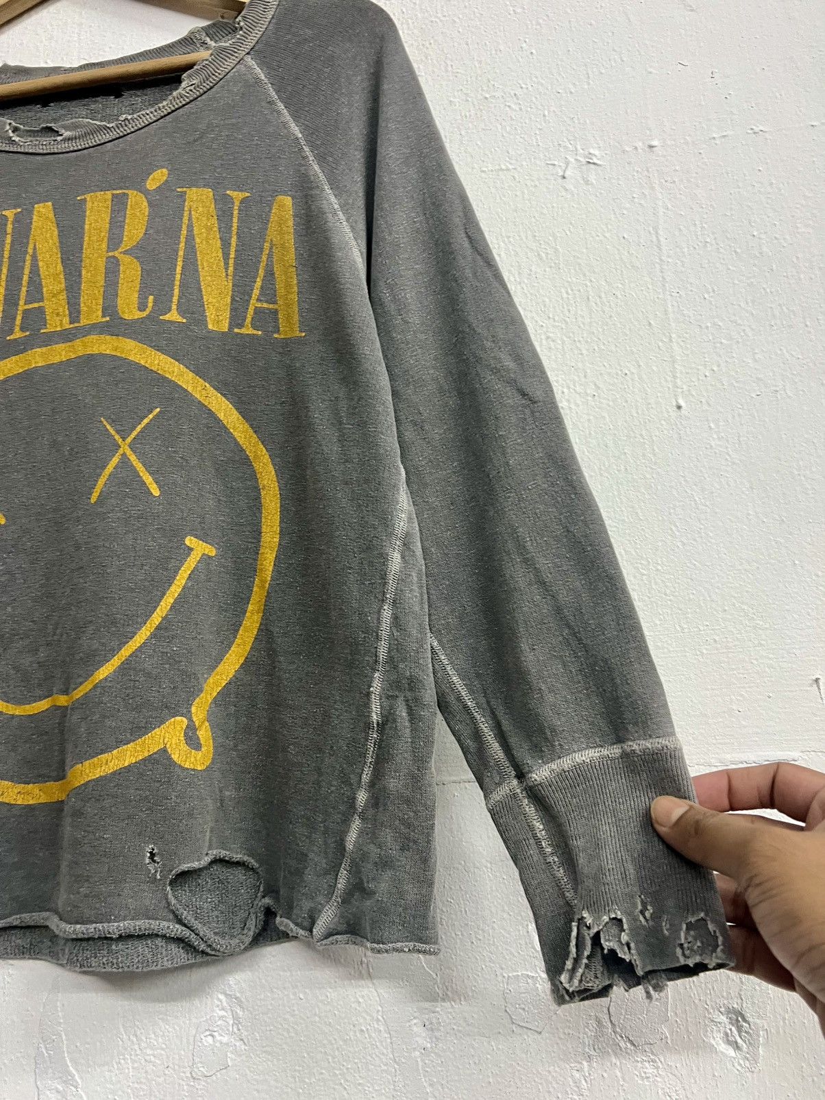 Japanese Brand RNA INC VIVARNA GRUNGE RIPPED LONGSLEEVE SWEAT Size US M / EU 48-50 / 2 - 6 Thumbnail