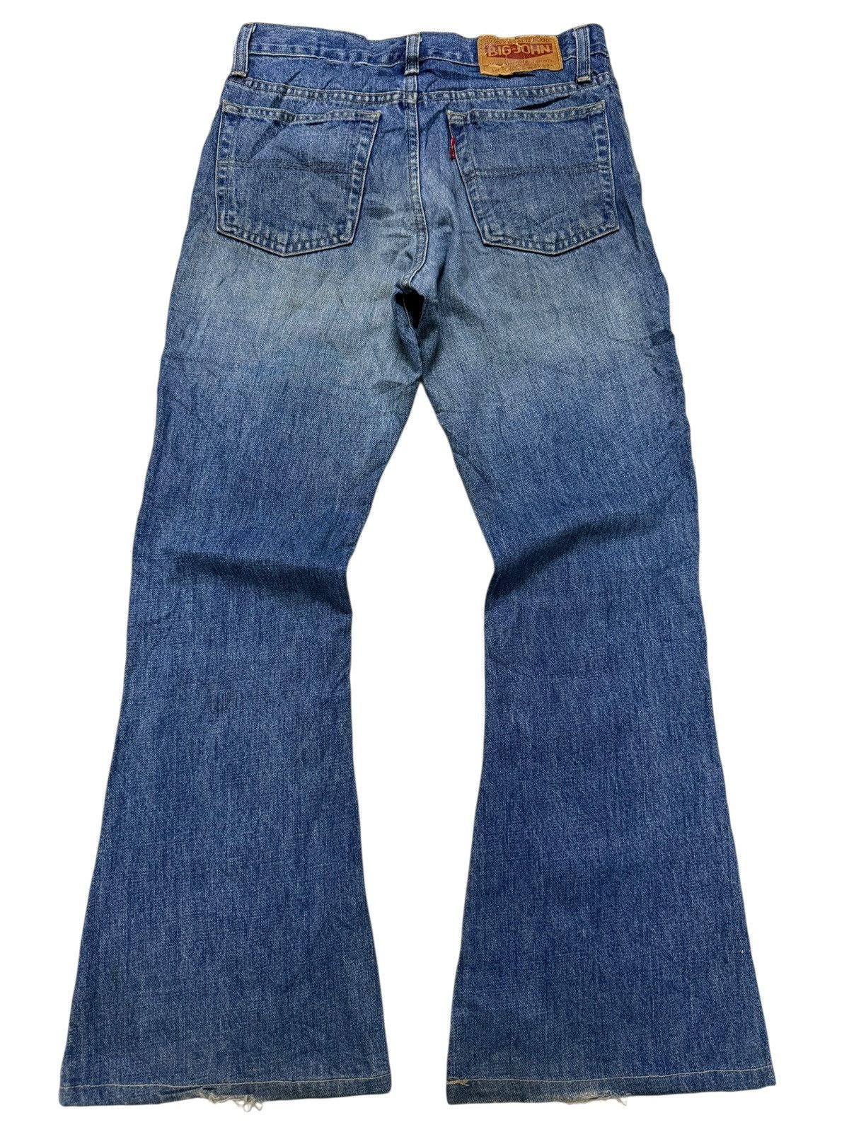 Big John Vintage 80s Big John Flared Stacked Distressed Denim Size US 28 / EU 44 - 14 Thumbnail