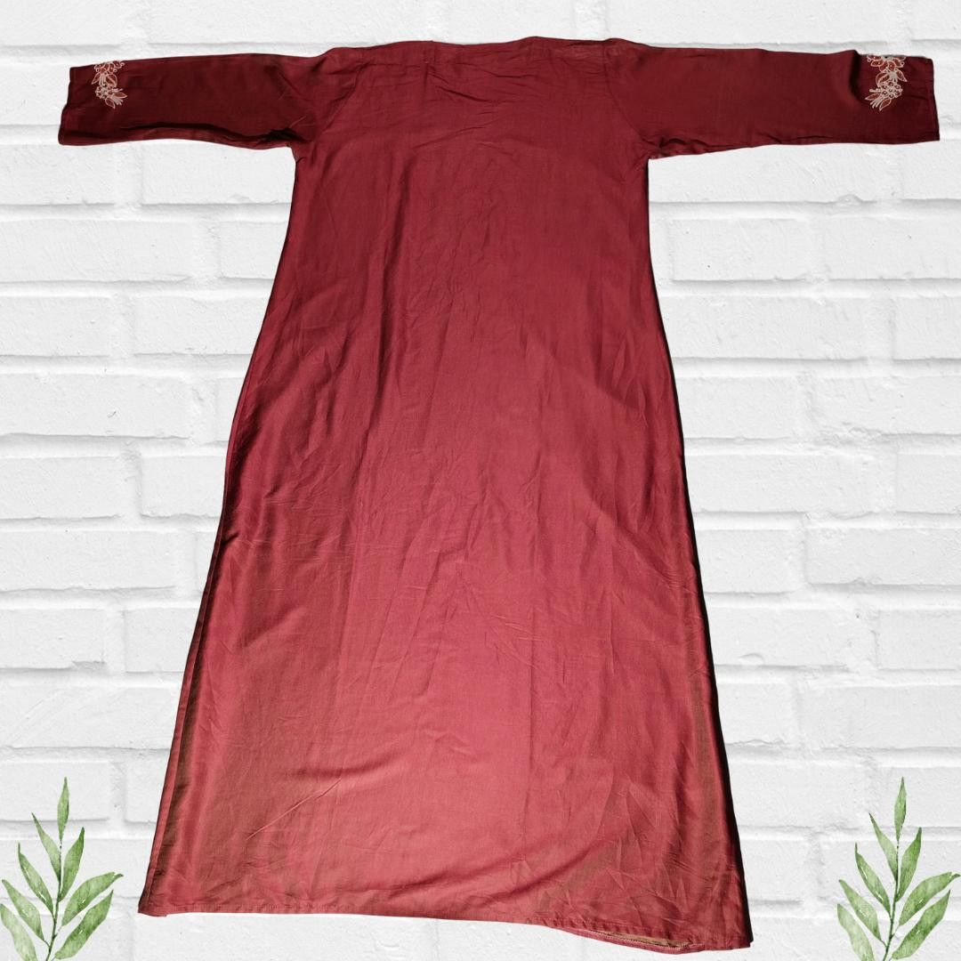 Designer Vintage Style Embroidered Kaftan Cotton Dress Size M Size M / US 6-8 / IT 42-44 - 6 Thumbnail