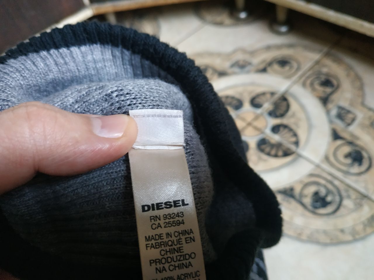 Diesel Diesel Reversible Mohawk Beanie Hat Y2K Black Gray Knit Size ONE SIZE - 9 Thumbnail