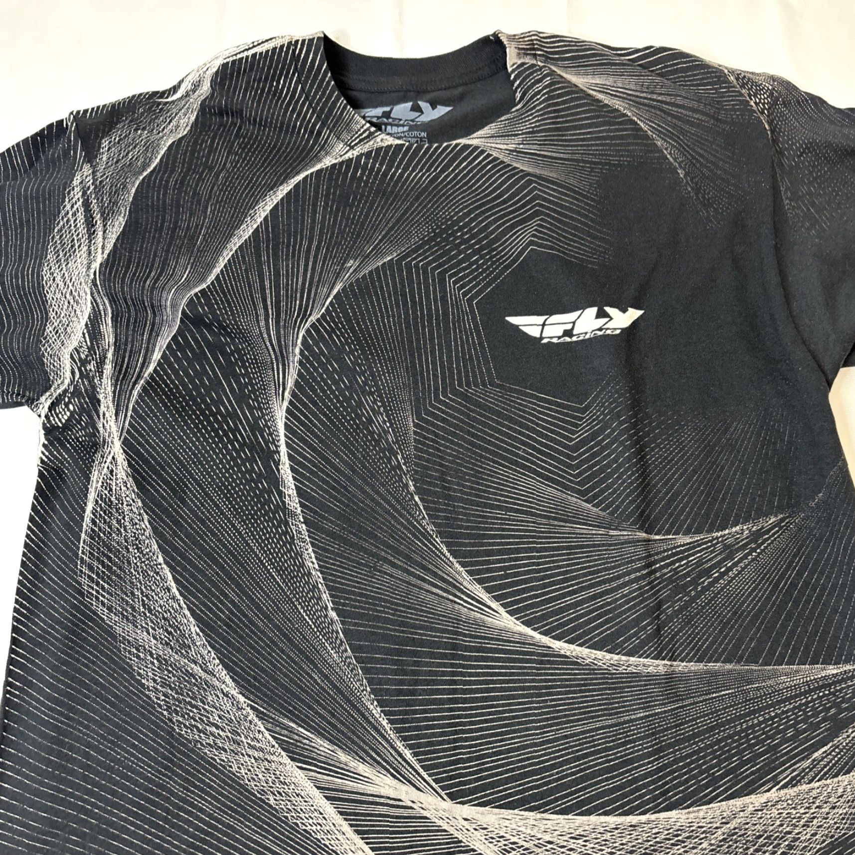 Vintage Fly Racing T-Shirt Men Large Black Geometric Pattern L Modern Shirt Mens Regular Size Black Geometric Fly Racing T-Shirt L Mens Size US L / EU 52-54 / 3 - 2 Thumbnail