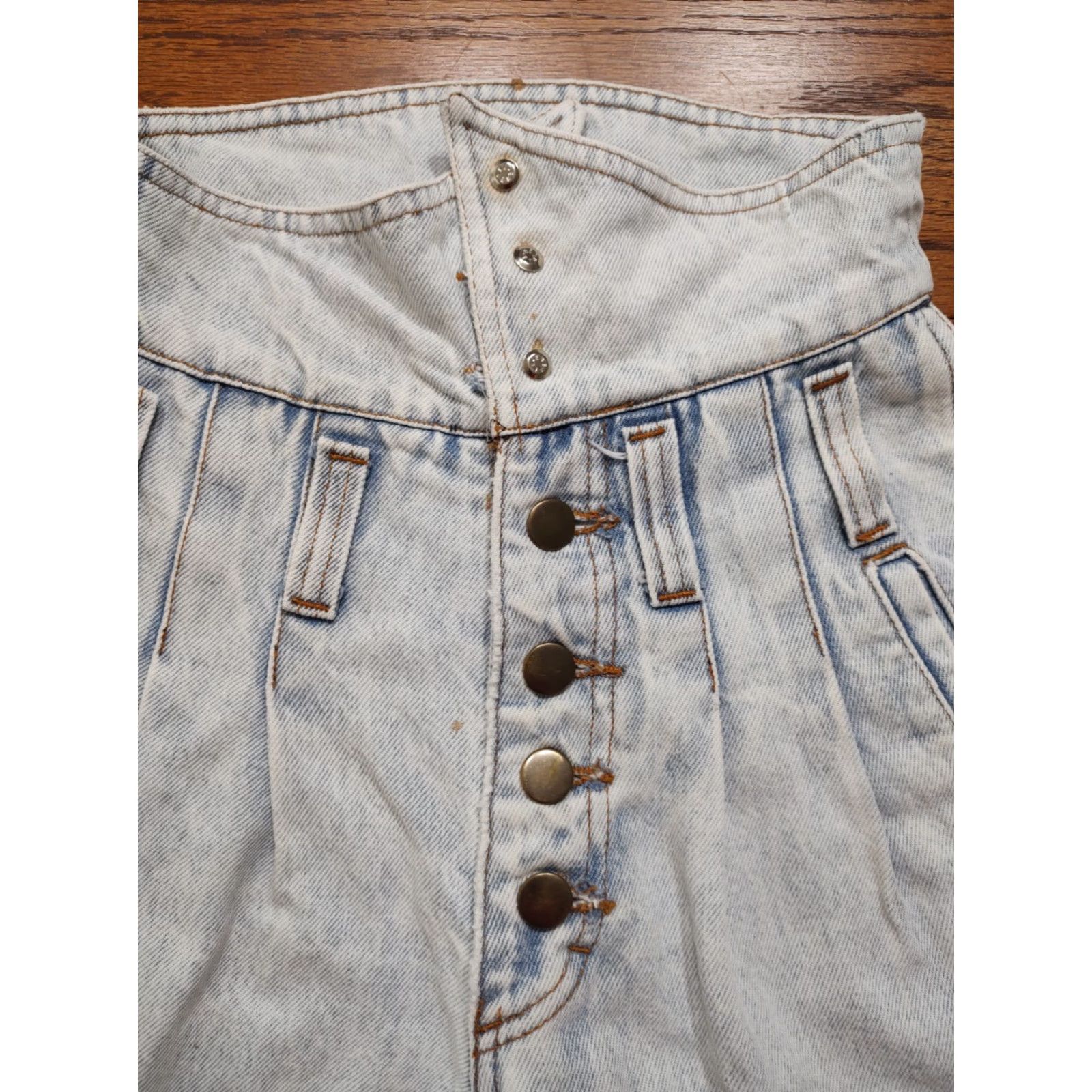 Vintage VINTAGE Buzios No Problem Jeans Women 26 Denim High Rise Light Wash 80s 90s Paperbag Theme Boys/Girls? Size 26" / US 2 / IT 38 - 5 Thumbnail