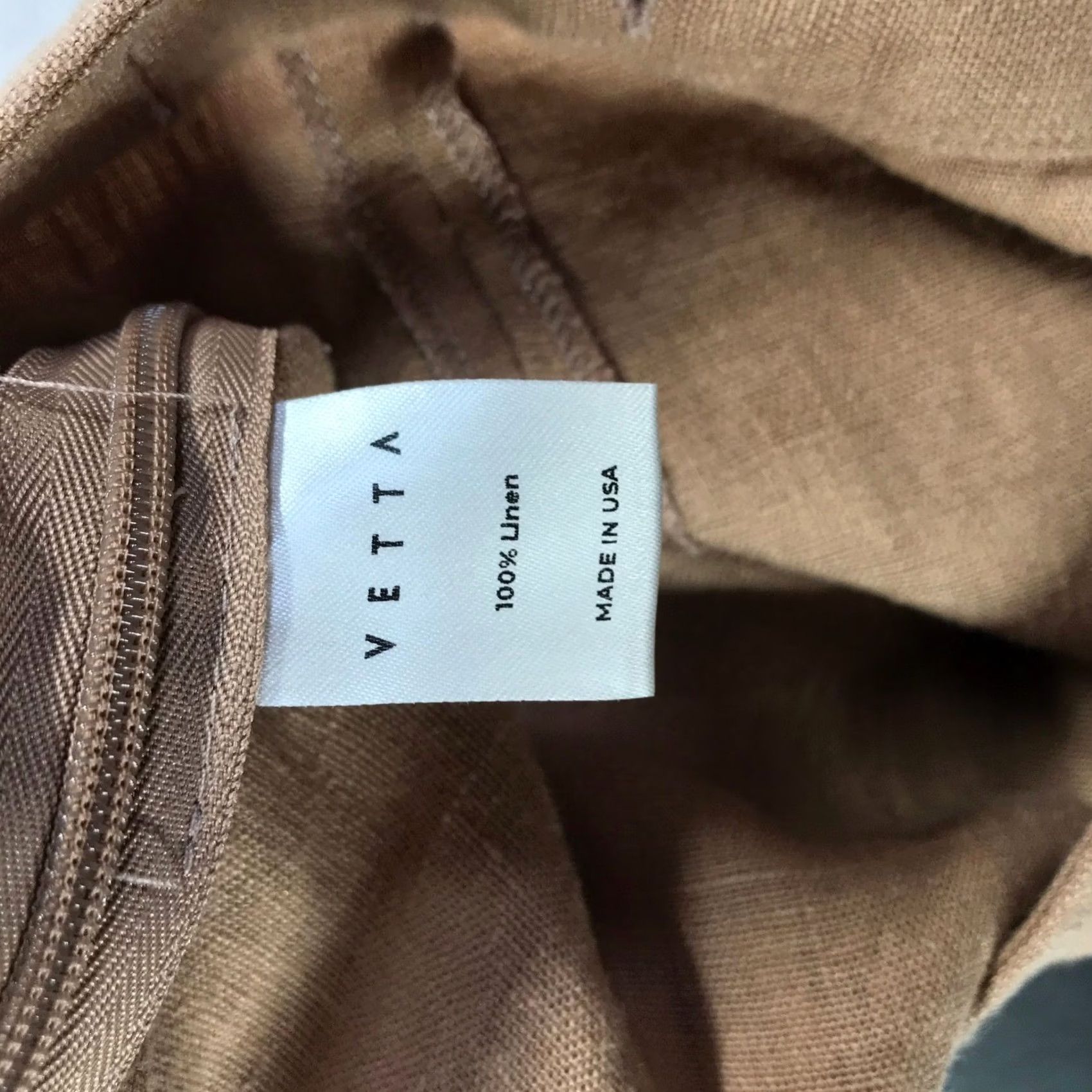 Vintage Vetta Capsule Wide Leg Pants Size 14 Dusty Blush 100% Linen High Rise NWT USA Size 36" / US 14 / IT 50 - 6 Thumbnail