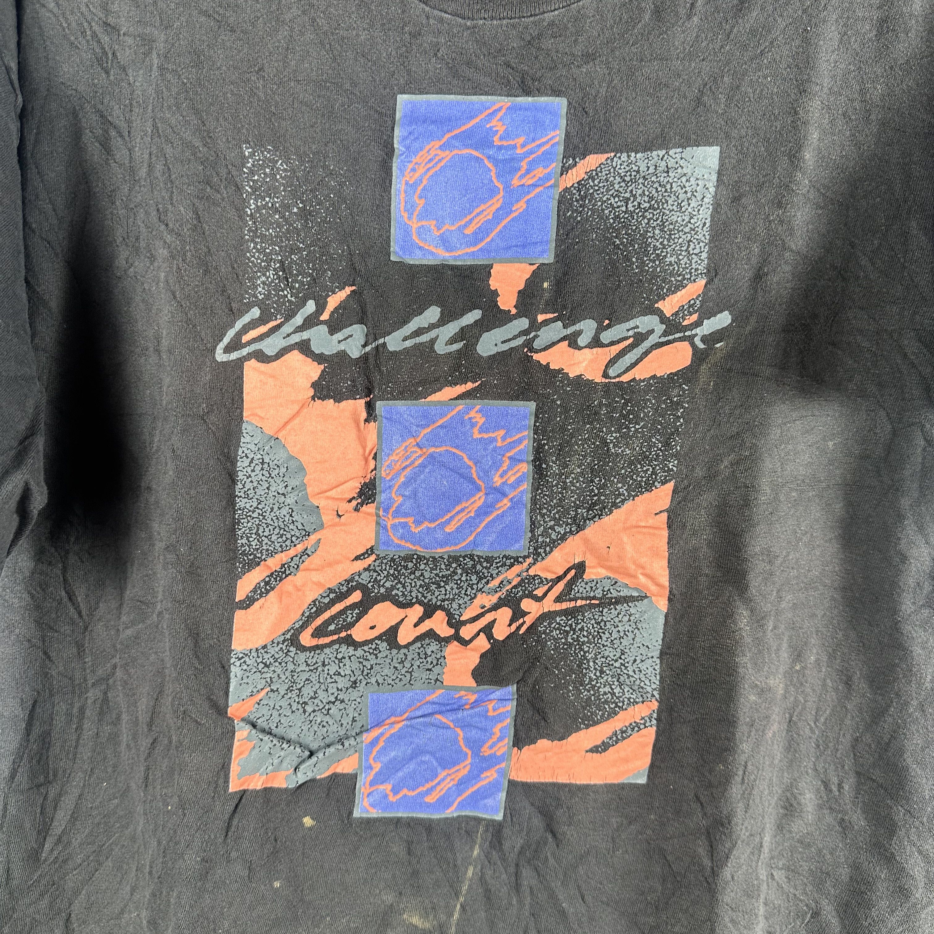 Vintage Vintage 90s Nike Challenge Court Tennis Graphic T-Shirt Size US XL / EU 56 / 4 - 2 Thumbnail