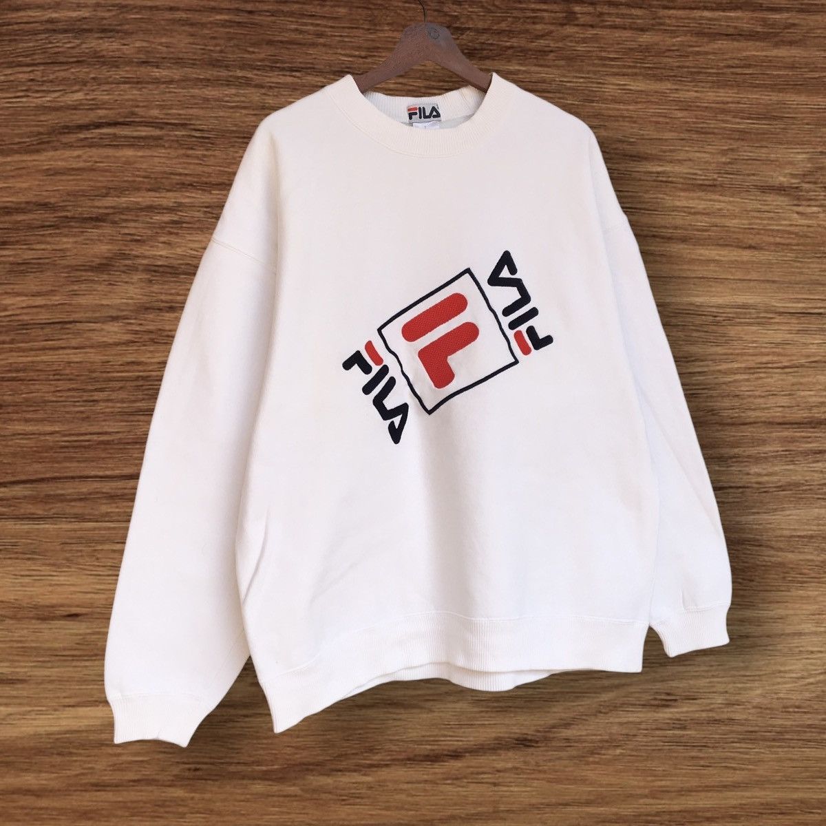 Fila × Vintage Vintage 90s Fila Crewneck Embroidered Logo Size US L / EU 52-54 / 3 - 3 Thumbnail