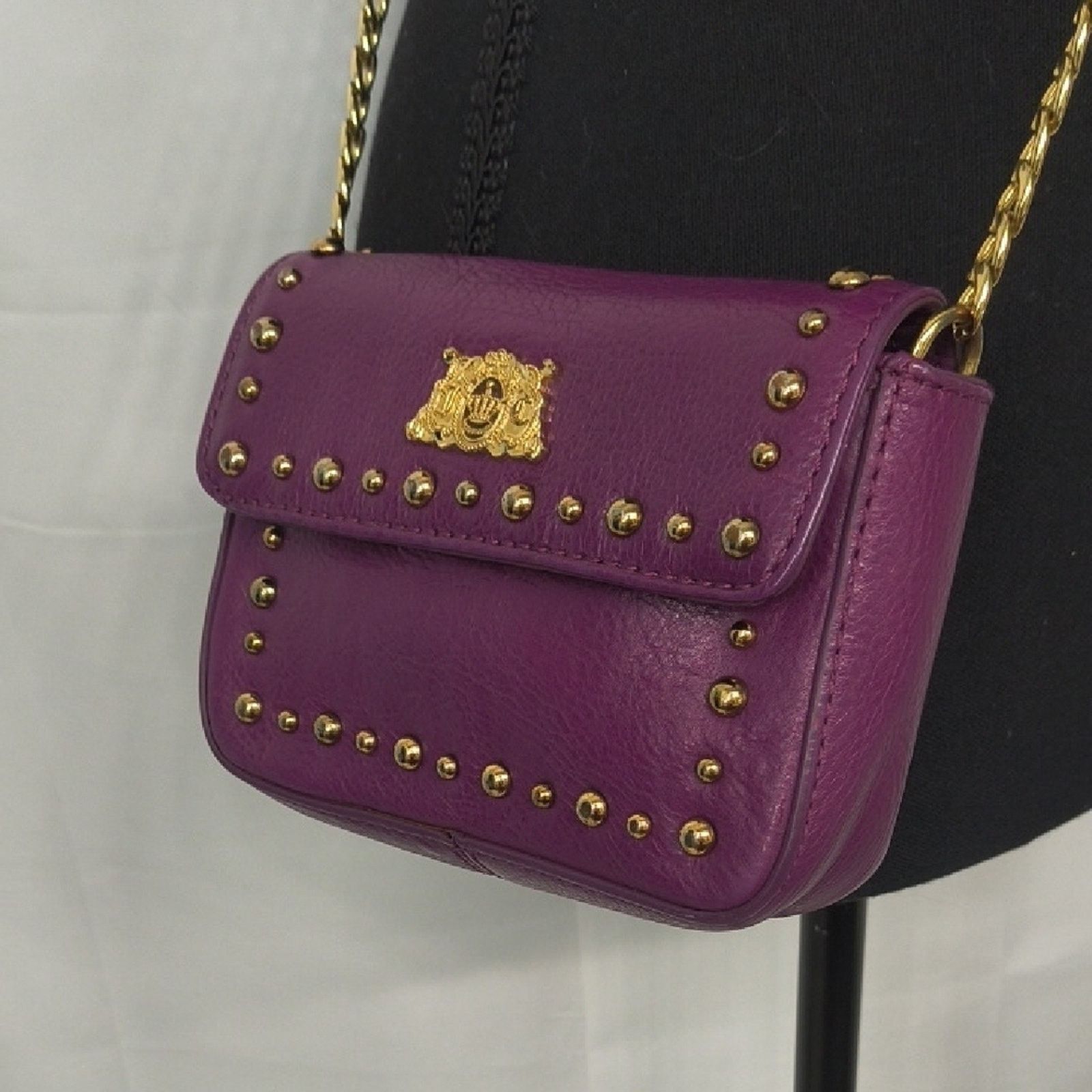 Juicy Couture Y2K Juicy Couture Purple Studded Leather Crossbody Bag Size ONE SIZE - 10 Thumbnail
