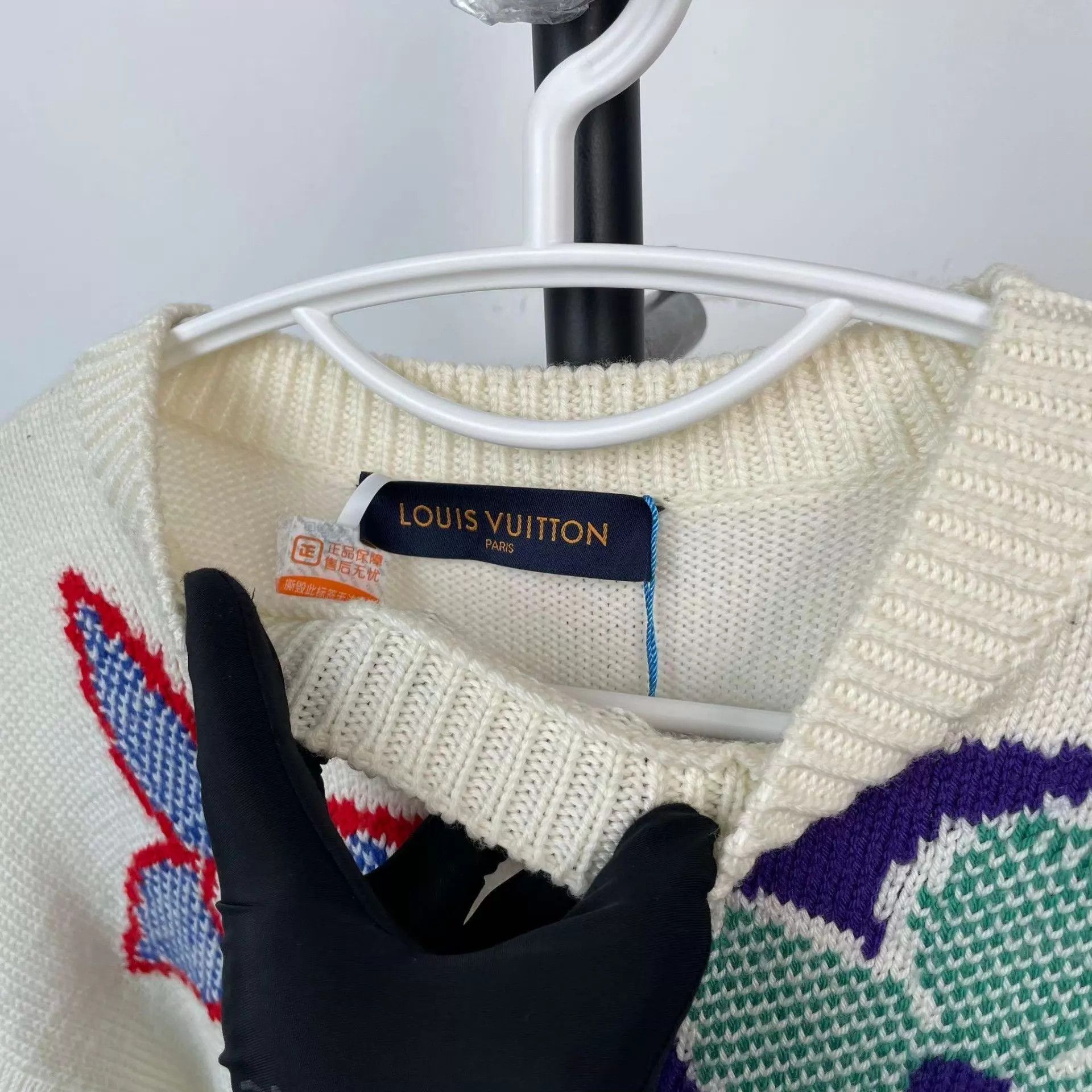 Louis Vuitton LV White Knit Sweater S Size US S / EU 44-46 / 1 - 2 Thumbnail