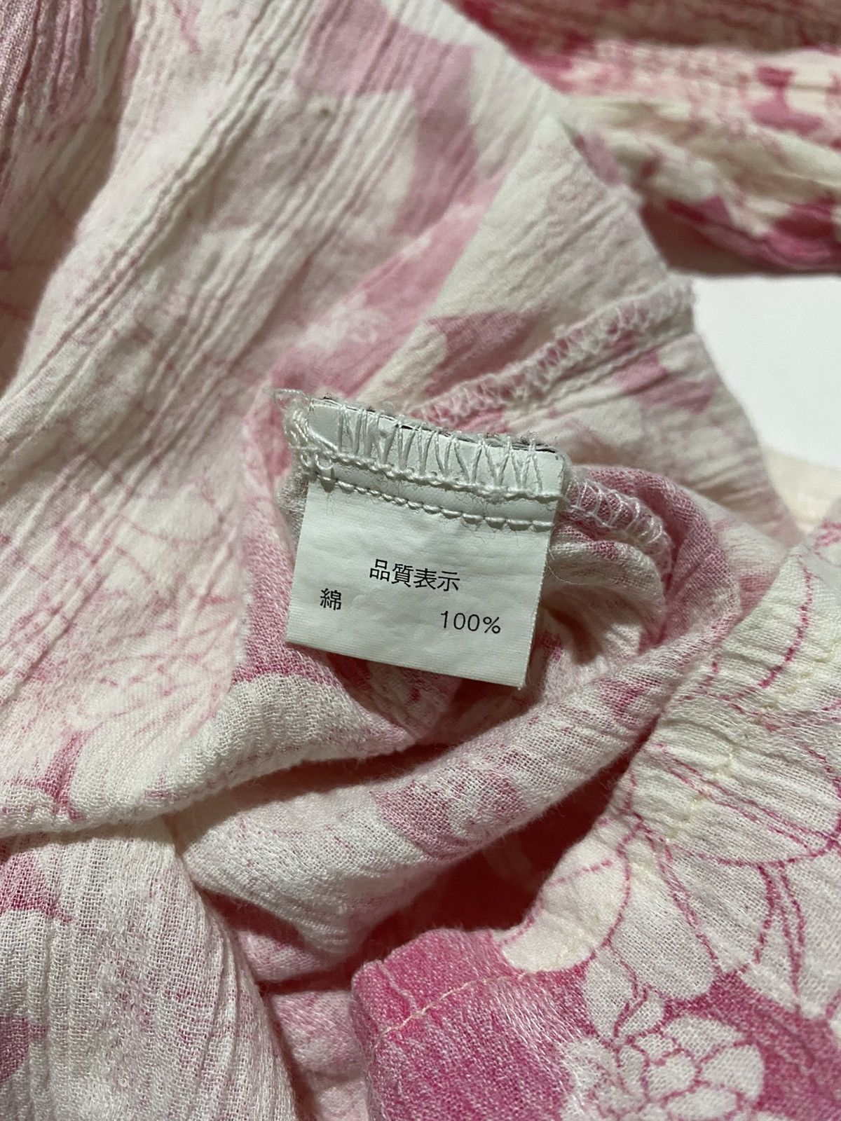 Japanese Brand D.I.A SPEC PLEATS FLORAL BUTTON SHIRT Size ONE SIZE - 6 Thumbnail