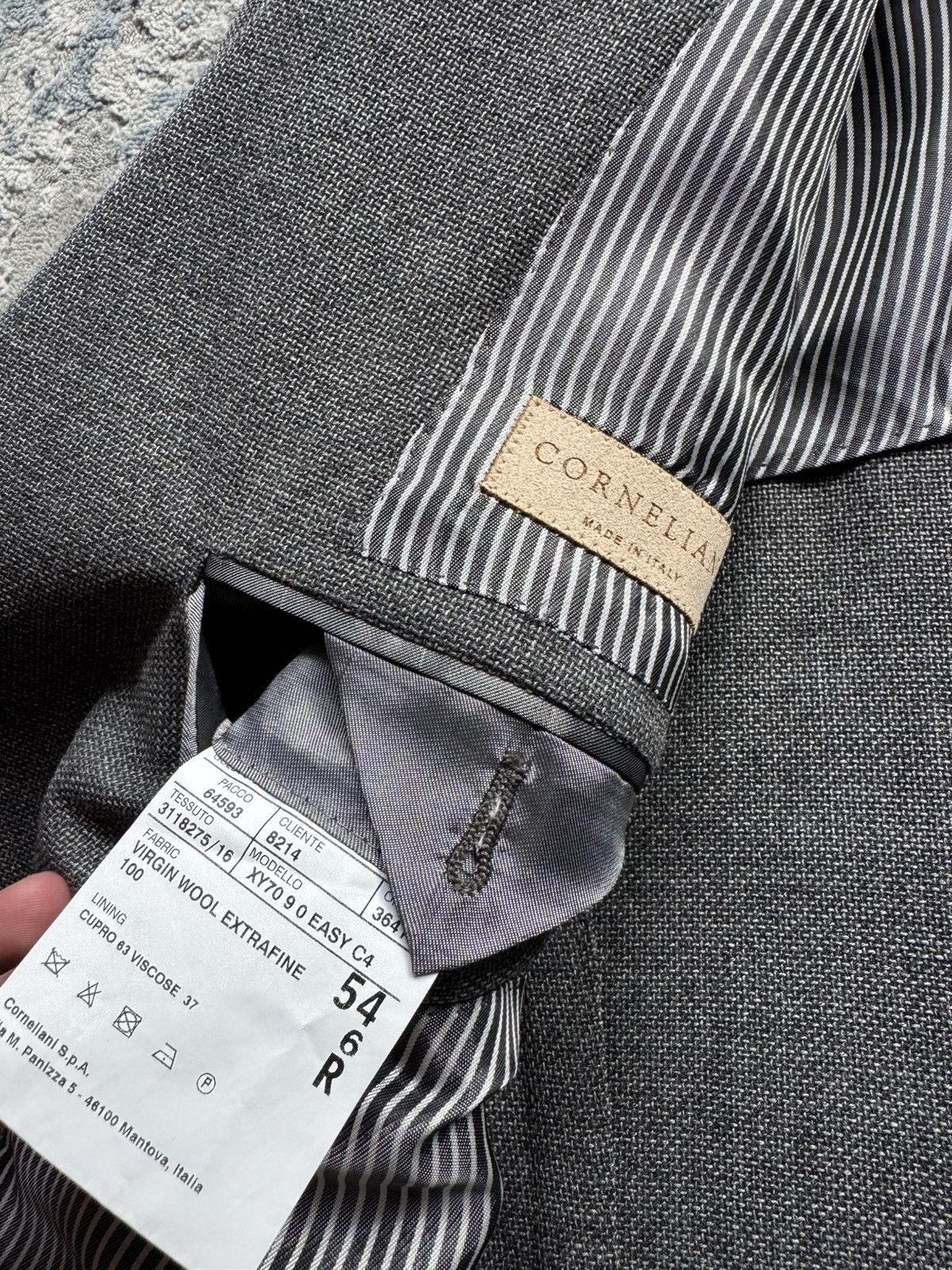 Corneliani Corneliani Gray Extrafine Wool blazer Jacket Size 54 R Size 54R - 6 Thumbnail