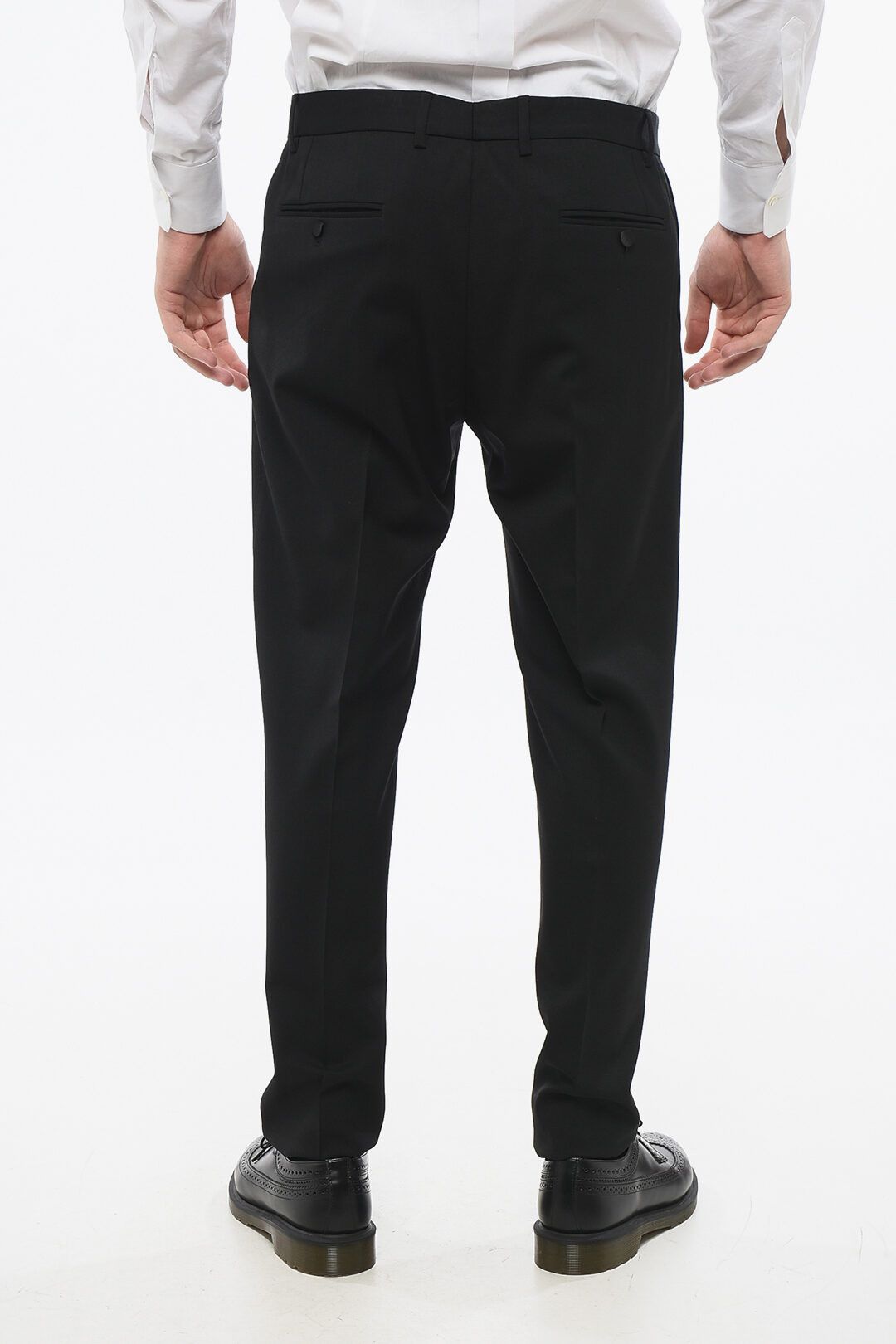 Dolce & Gabbana og1mm0825 Double-Pleated Virgin Wool Pant in Balck Size US 34 / EU 50 - 2 Thumbnail