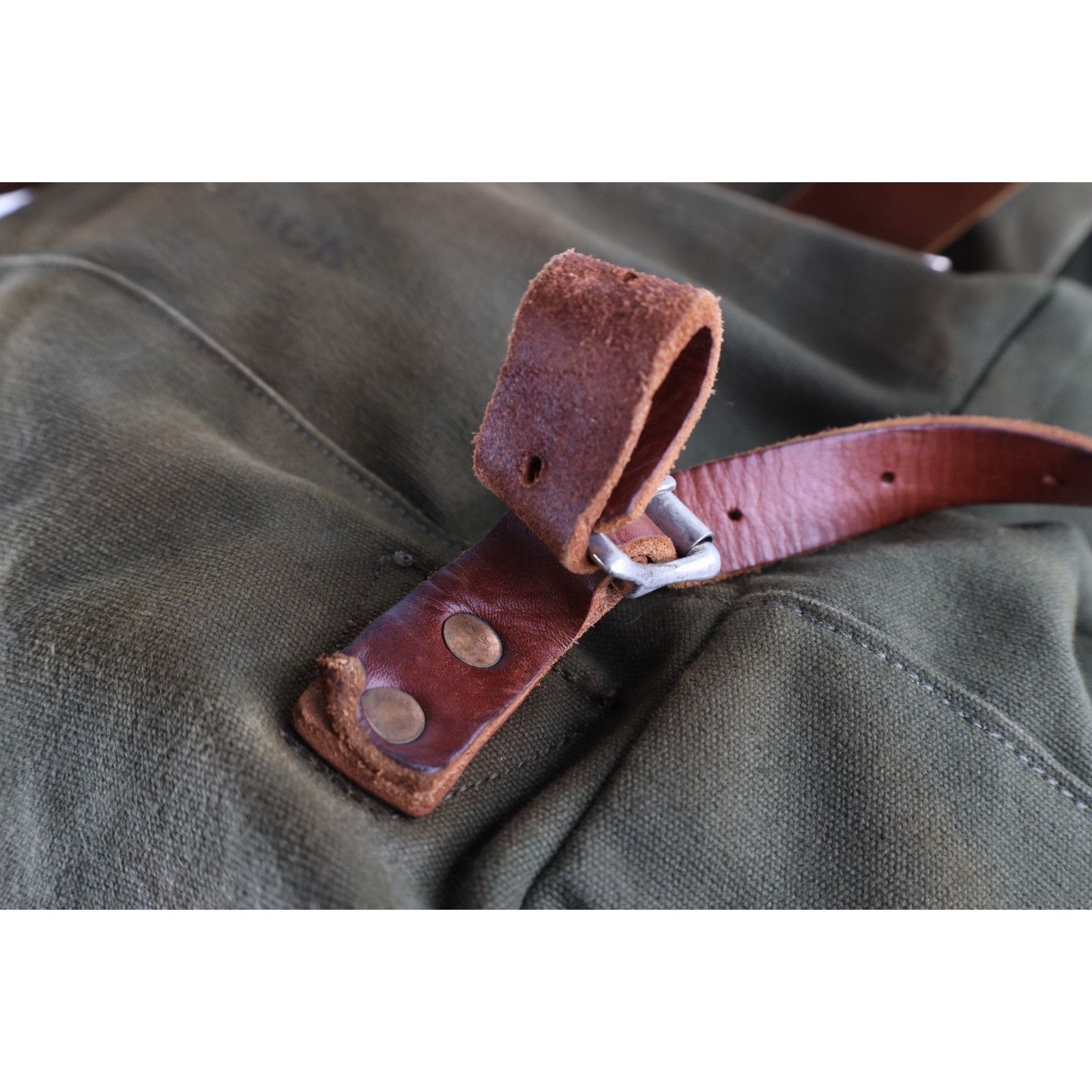 Duluth Pack Vintage Duluth Pack Canvas Leather Safford Food Pack Bag Size ONE SIZE - 11 Thumbnail