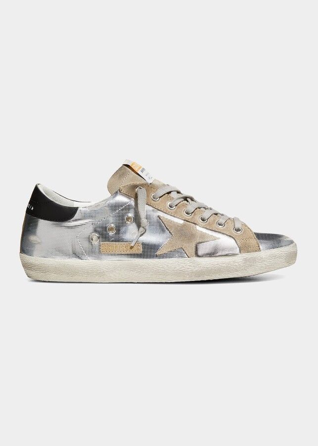 Golden Goose o1w1db10625 Super Star Metallic Low-Top Sneakers Size US 9 / EU 42 - 1 Thumbnail