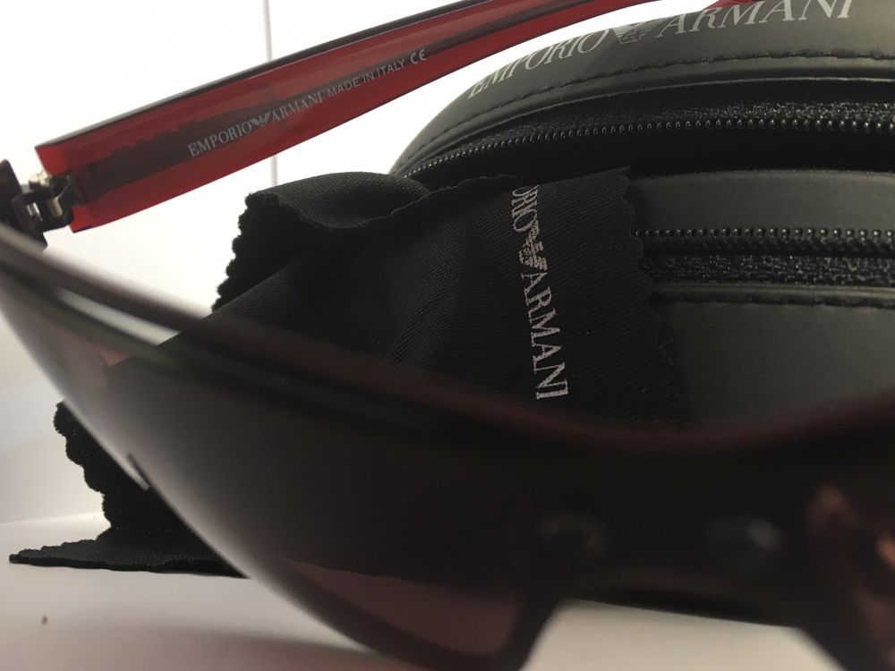 Emporio Armani Armani Vintage Sunglasses Black/Burgundy Size ONE SIZE - 6 Thumbnail