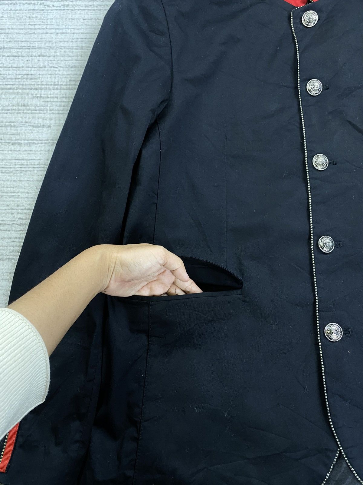 Le Grande Bleu (L.G.B.) Vintage Mondo Military Uniform Button Suit Jacket Size US M / EU 48-50 / 2 - 6 Thumbnail