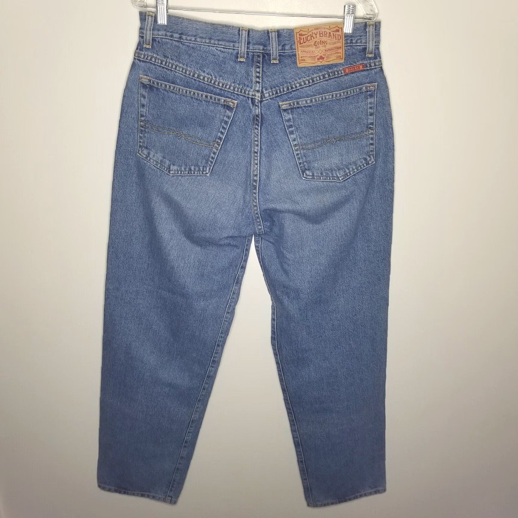 Lucky Brand VINTAGE Lucky Brand Blue Straight Jeans Size 34x32 Mens USA Size US 34 / EU 50 - 4 Thumbnail