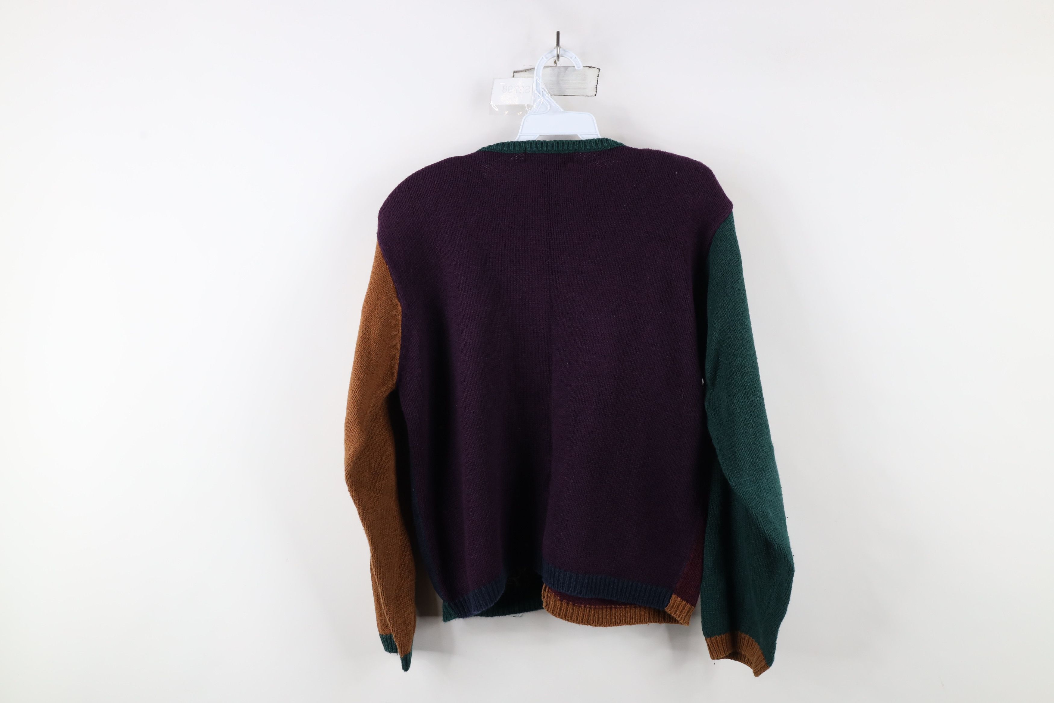 Vintage Vintage 90s Streetwear Nature Leaf Knit Cardigan Sweater Size L / US 10 / IT 46 - 11 Thumbnail