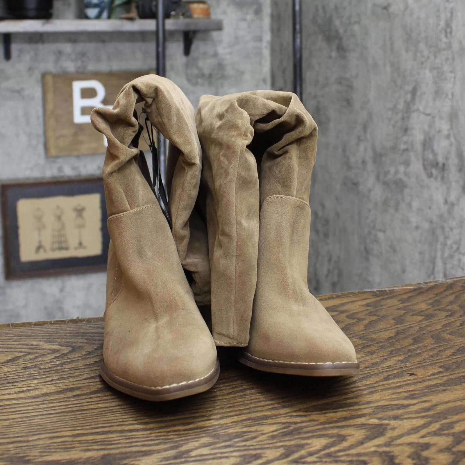 Designer Universal Thread Dress Boots 88098579 Taupe Brown 8.5M Size US 8.5 / IT 38.5 - 4 Thumbnail