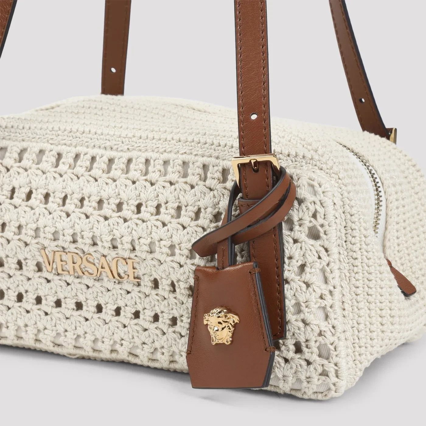 Versace VERSACE Crochet Brown Shoulder Bag New & Authentic Size ONE SIZE - 4 Thumbnail